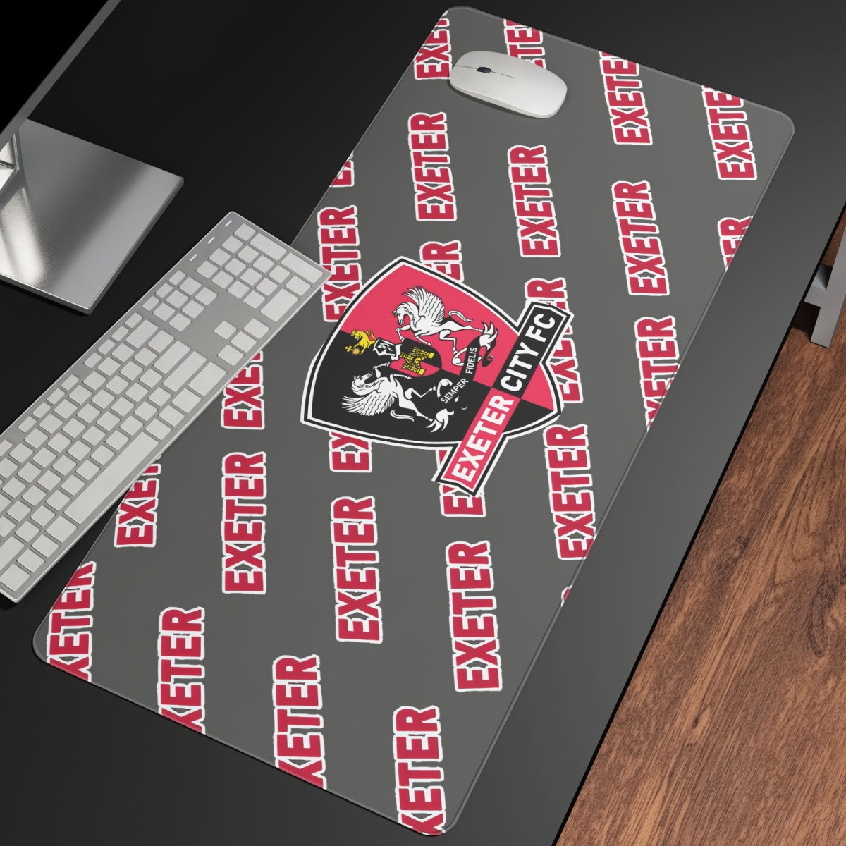 Exeter City FC Large Mouse Pad Computer Keyboard Mat Desk Pad - Exeter Football Club Medley Monogram Wordmark