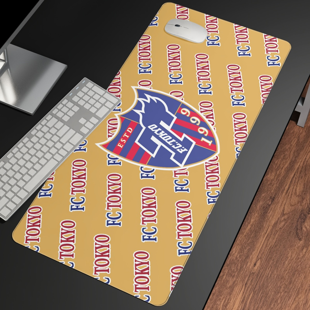 FC Tokyo Large Mouse Pad Computer Keyboard Mat Desk Pad - FCTokyo Football Club Medley Monogram Wordmark