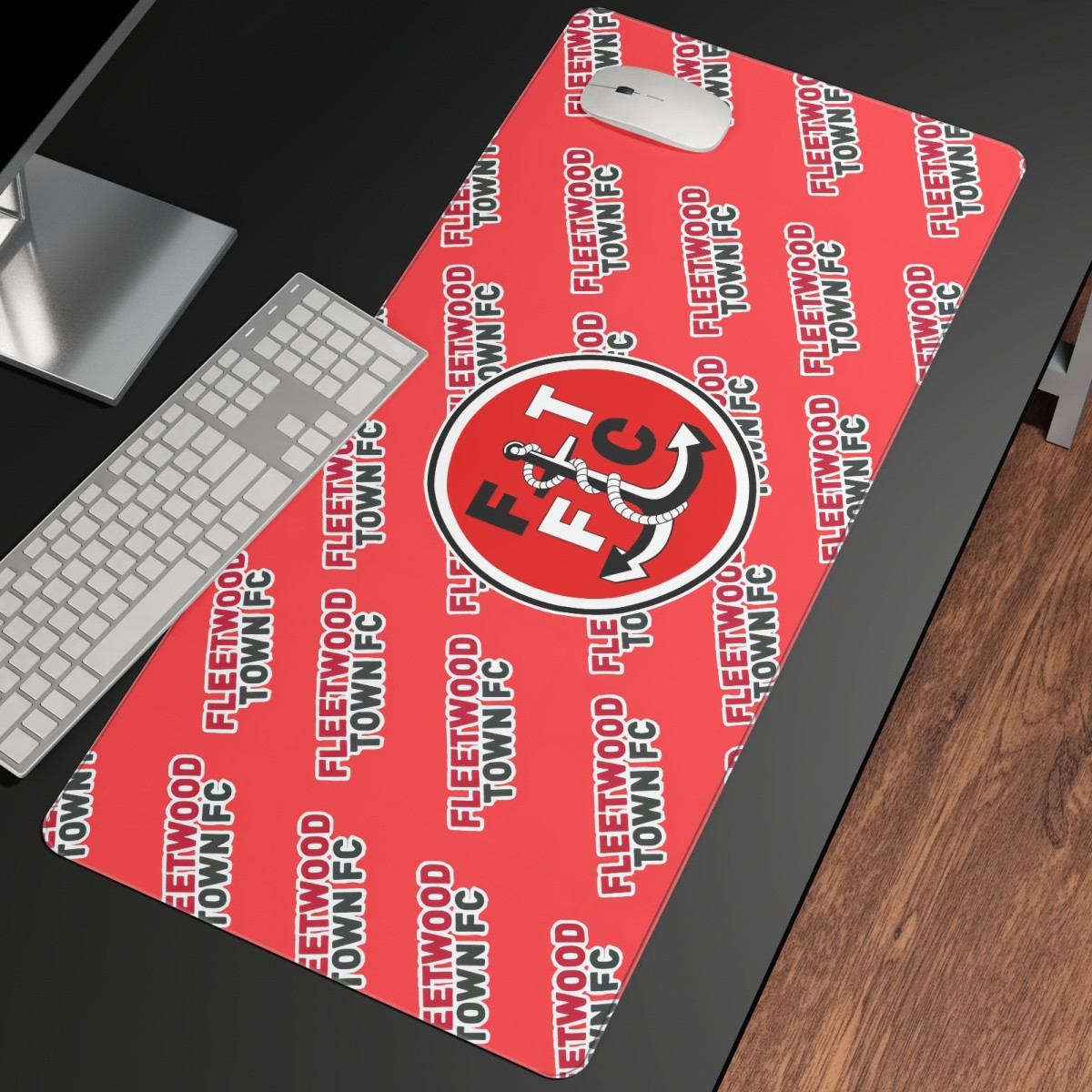 Fleetwood Town FC Large Mouse Pad Computer Keyboard Mat Desk Pad - Fleetwood Football Club Medley Monogram Wordmark