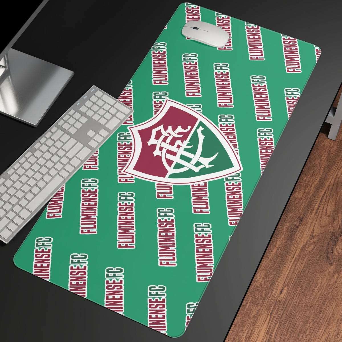 Fluminense FC Large Mouse Pad Computer Keyboard Mat Desk Pad - Fluminense FC Football Club Medley Monogram Wordmark
