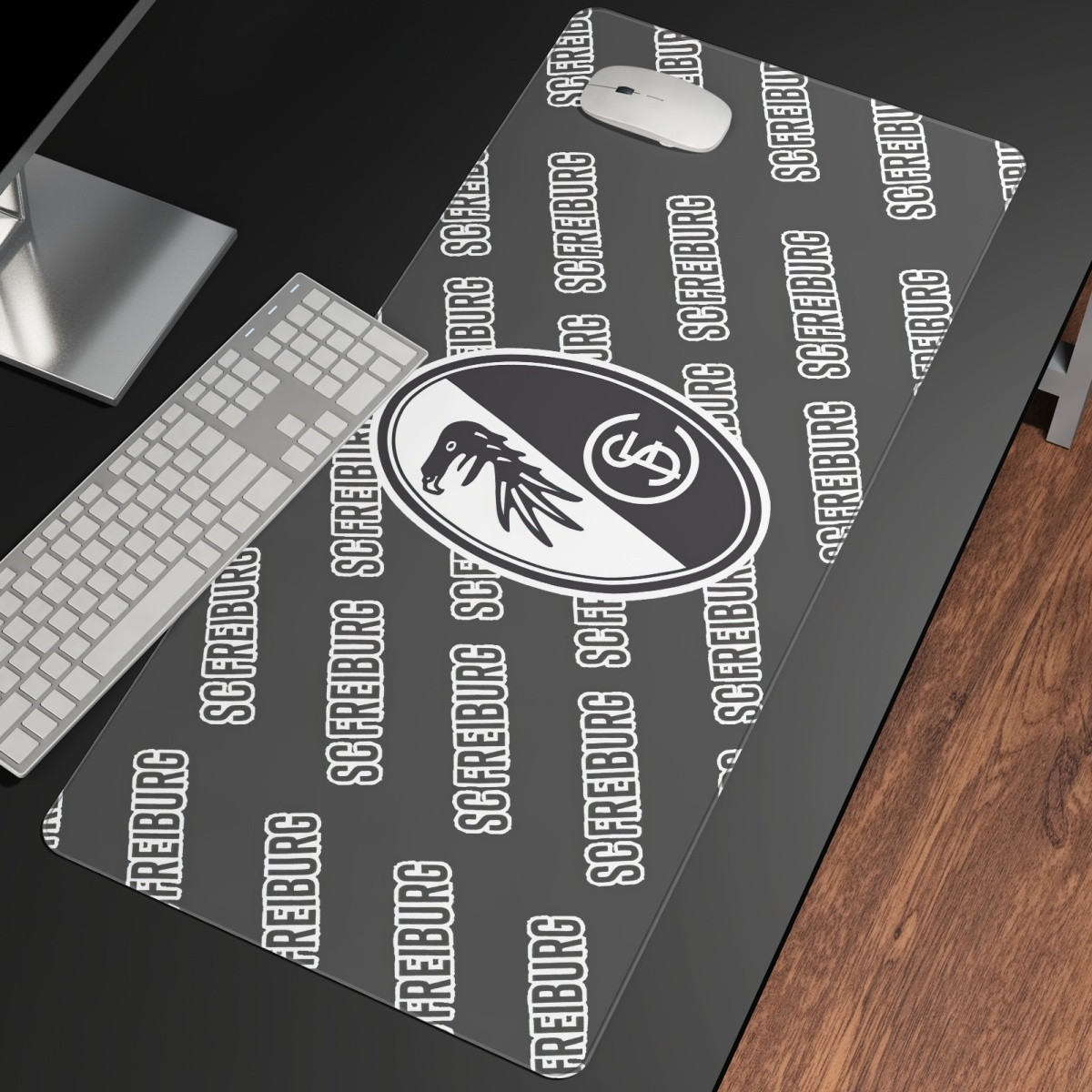 SC Freiburg Football Club Large Mouse Pad Computer Keyboard Mat Desk Pad - Freiburg Football Club Medley Monogram Wordmark