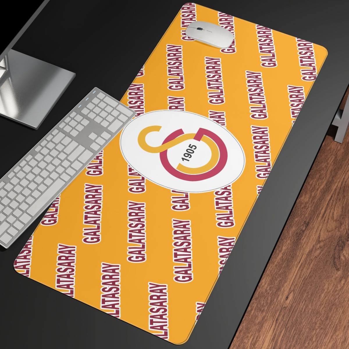Galatasaray SK Large Mouse Pad Computer Keyboard Mat Desk Pad - Galatasaray Football Club Medley Monogram Wordmark