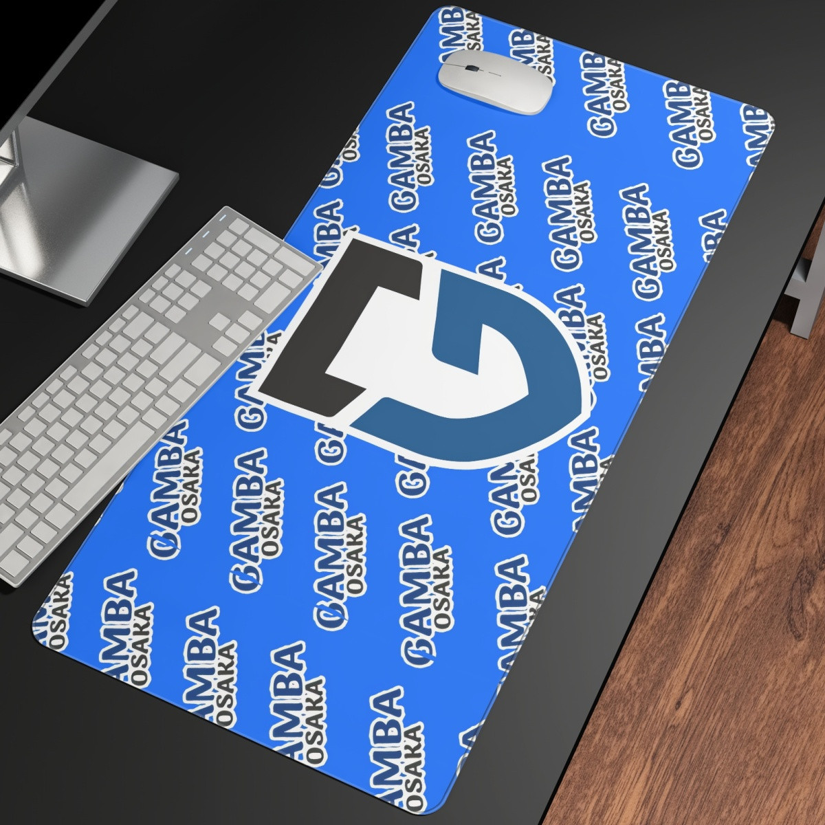Gamba Osaka Large Mouse Pad Computer Keyboard Mat Desk Pad - Gamba Football Club Medley Monogram Wordmark