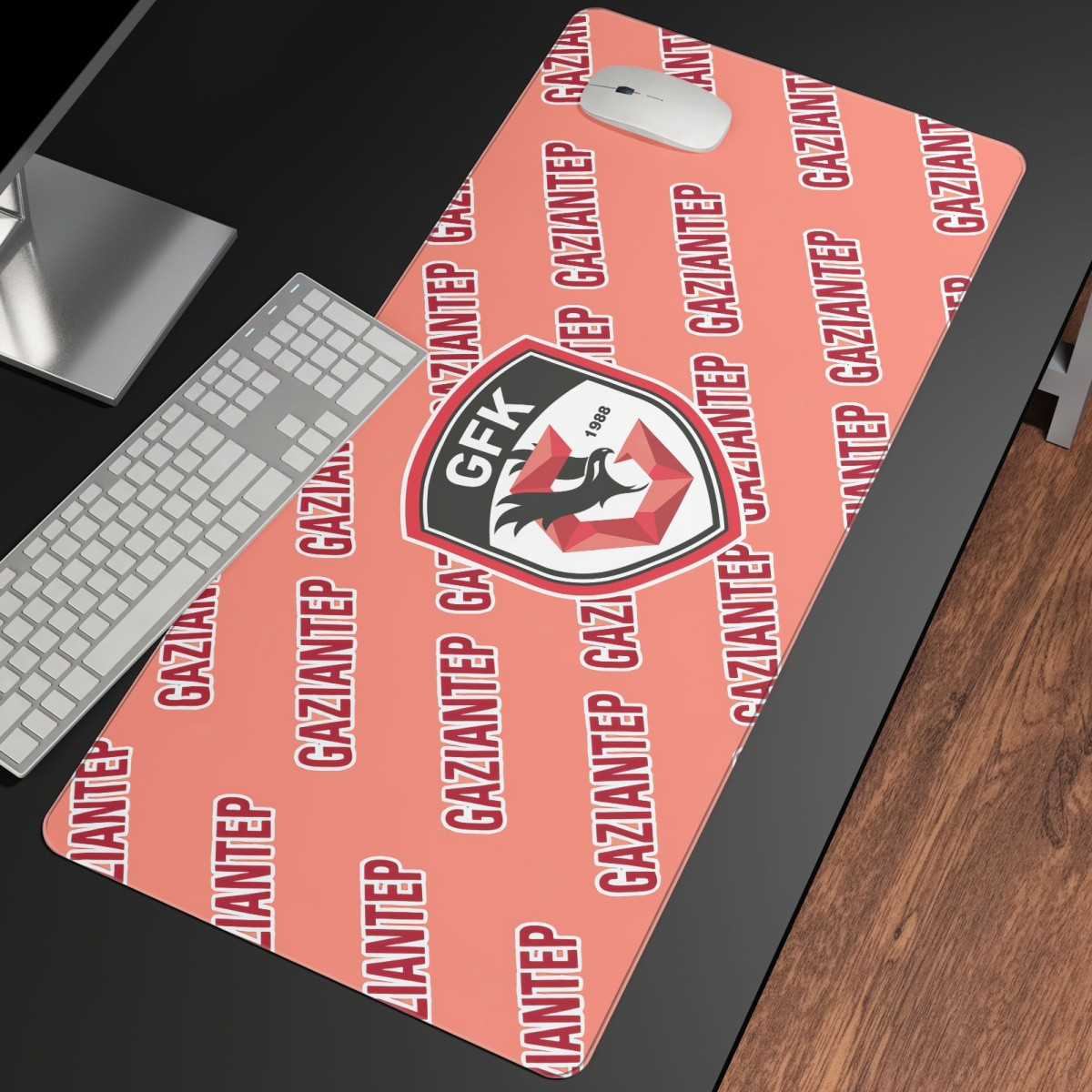 Gaziantep FK Large Mouse Pad Computer Keyboard Mat Desk Pad - Gaziantep Football Club Medley Monogram Wordmark
