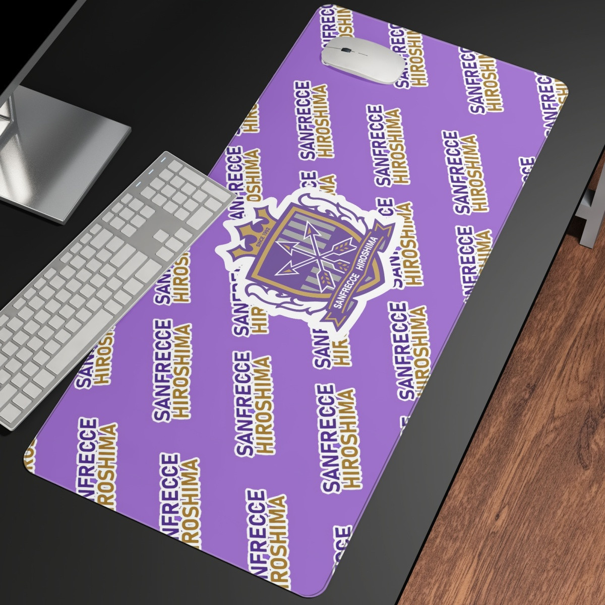 Sanfrecce Hiroshima Large Mouse Pad Computer Keyboard Mat Desk Pad - Hiroshima Football Club Medley Monogram Wordmark