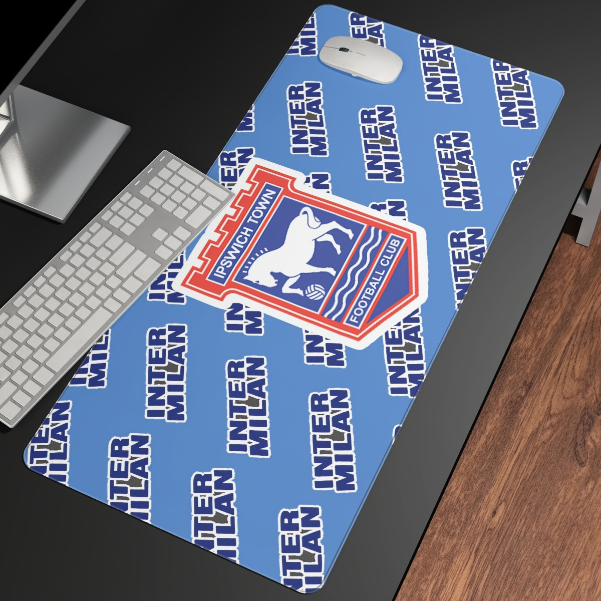 Ipswich Town FC Large Mouse Pad Computer Keyboard Mat Desk Pad - Ipswich Football Club Medley Monogram Wordmark