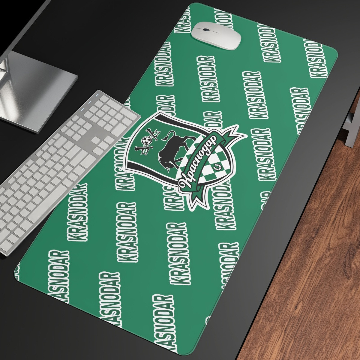 FC Krasnodar Large Mouse Pad Computer Keyboard Mat Desk Pad - Krasnodar Football Club Medley Monogram Wordmark