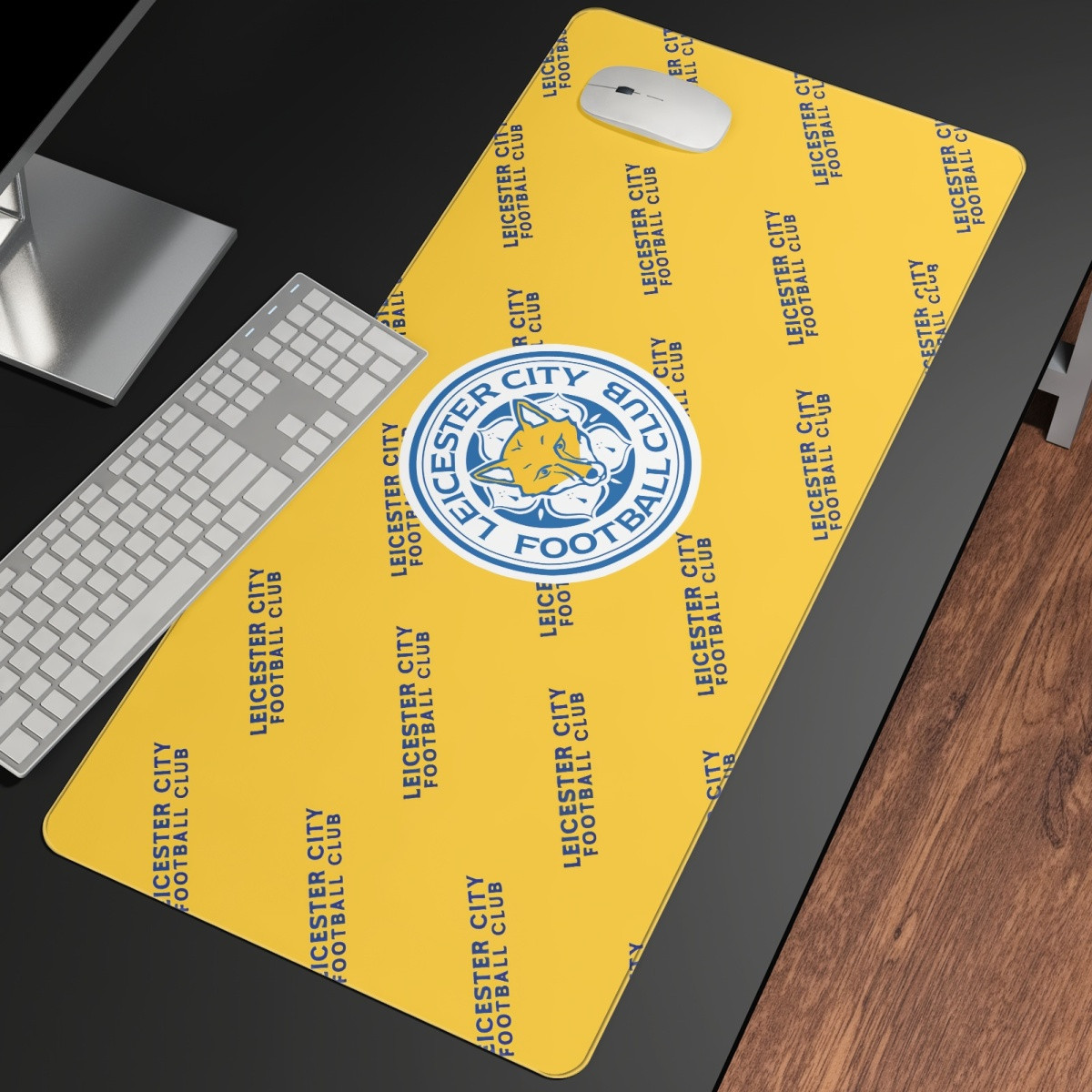 Leicester City Football Club Large Mouse Pad Computer Keyboard Mat Desk Pad - Leicester City Football Club Medley Monogram Wordmark