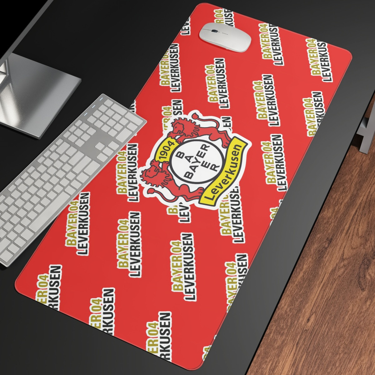 Bayer Leverkusen Football Club Large Mouse Pad Computer Keyboard Mat Desk Pad - Leverkusen Football Club Medley Monogram Wordmark