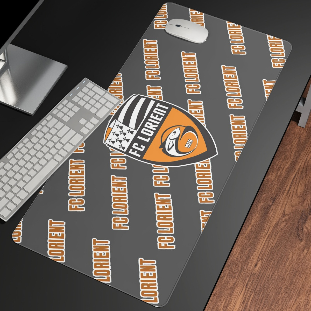 FC Lorient Football Club Large Mouse Pad Computer Keyboard Mat Desk Pad - Lorient Football Club Medley Monogram Wordmark