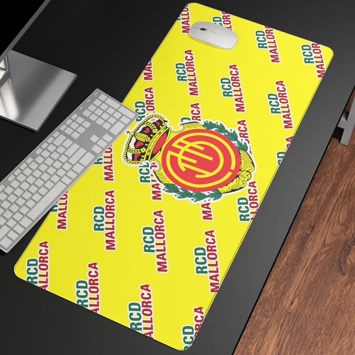 RCD Mallorca Large Mouse Pad Computer Keyboard Mat Desk Pad - Mallorca Football Club Medley Monogram Wordmark