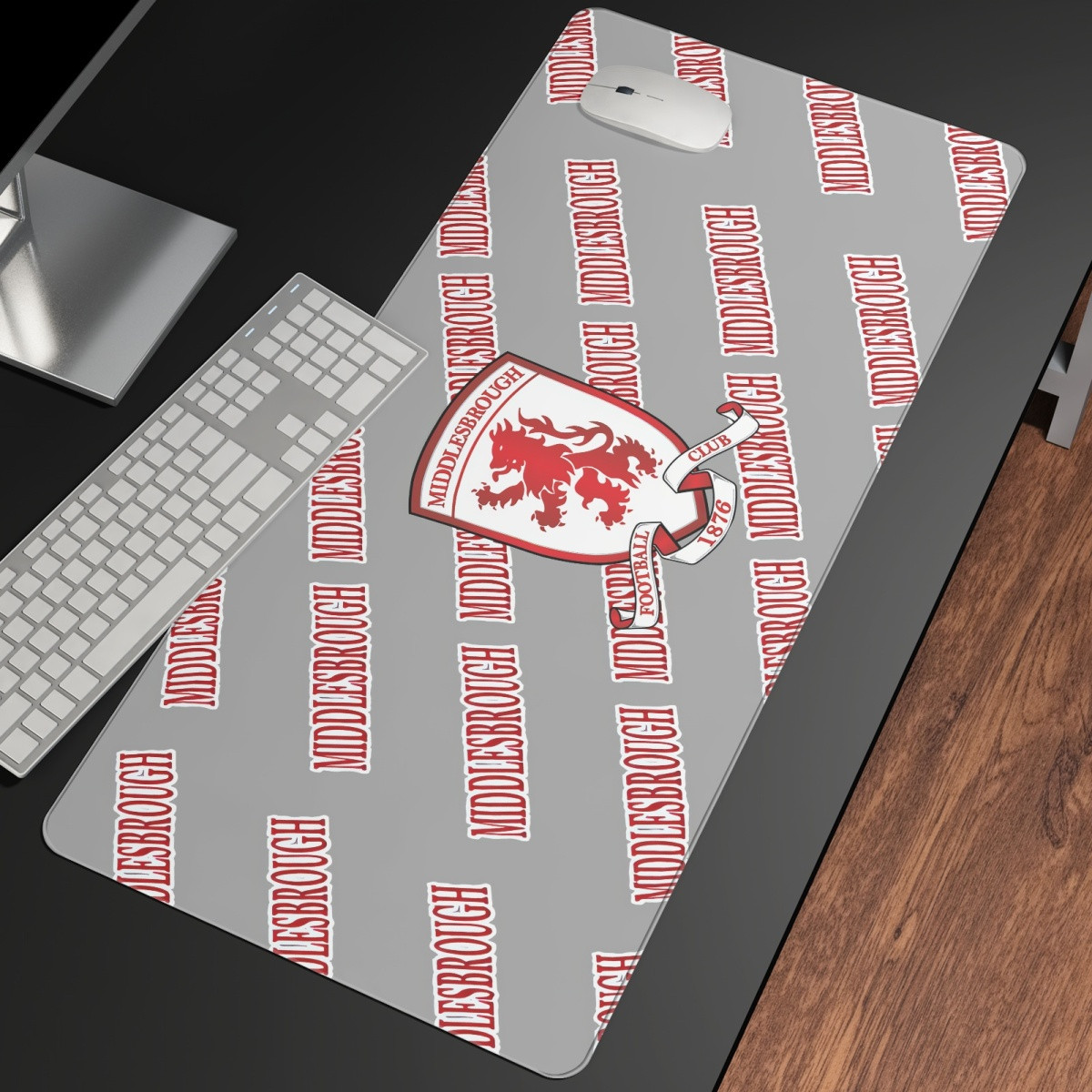 Middlesbrough FC Large Mouse Pad Computer Keyboard Mat Desk Pad - Middlesbrough Football Club Medley Monogram Wordmark
