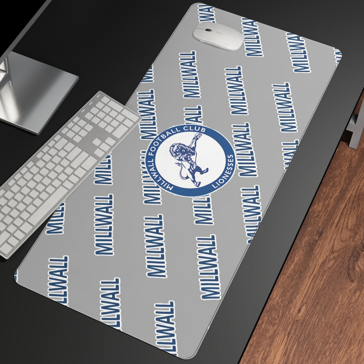 Millwall FC Large Mouse Pad Computer Keyboard Mat Desk Pad - Millwall Football Club Medley Monogram Wordmark