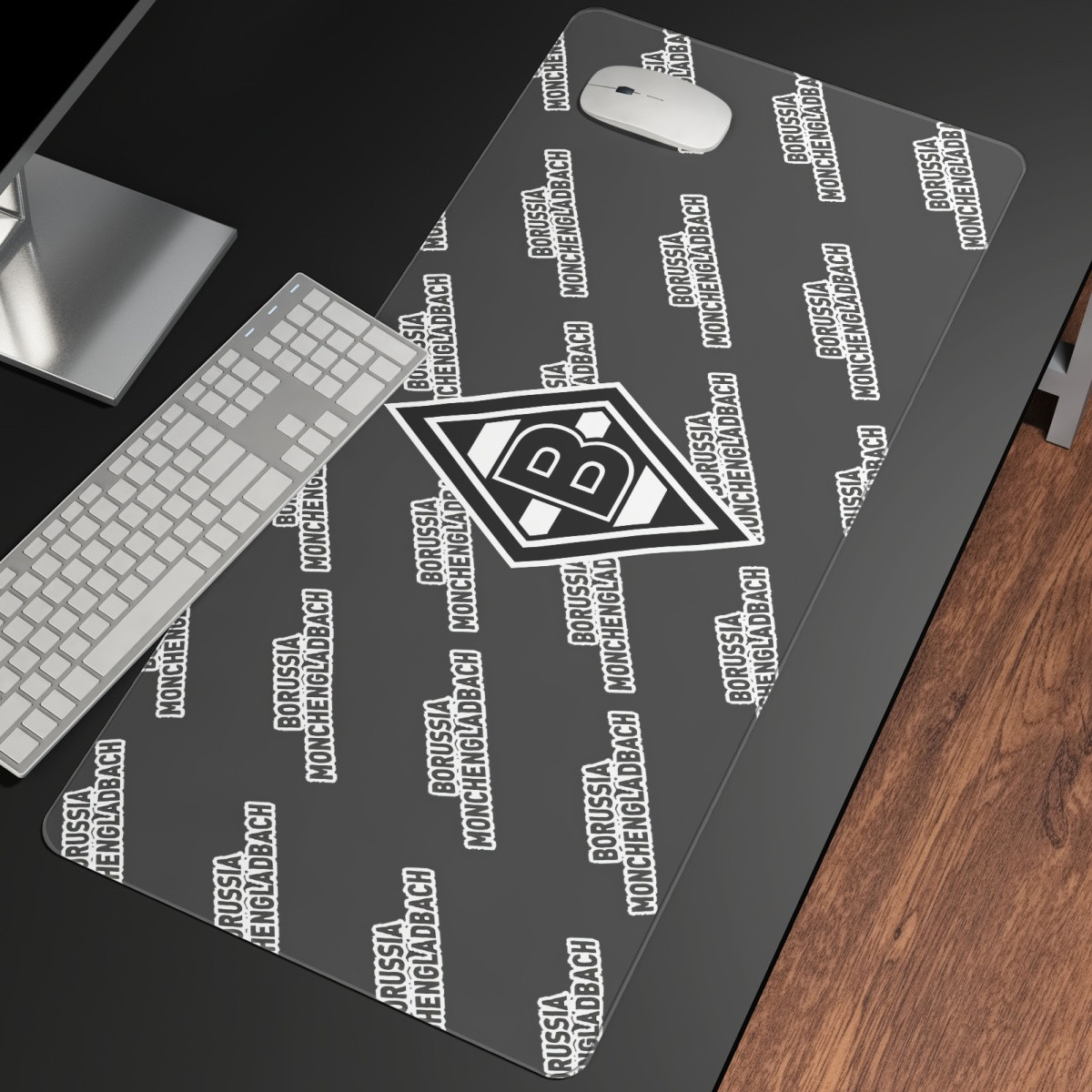 Borussia Monchengladbach Football Club Large Mouse Pad Computer Keyboard Mat Desk Pad - Monchengladbach Football Club Medley Monogram Wordmark