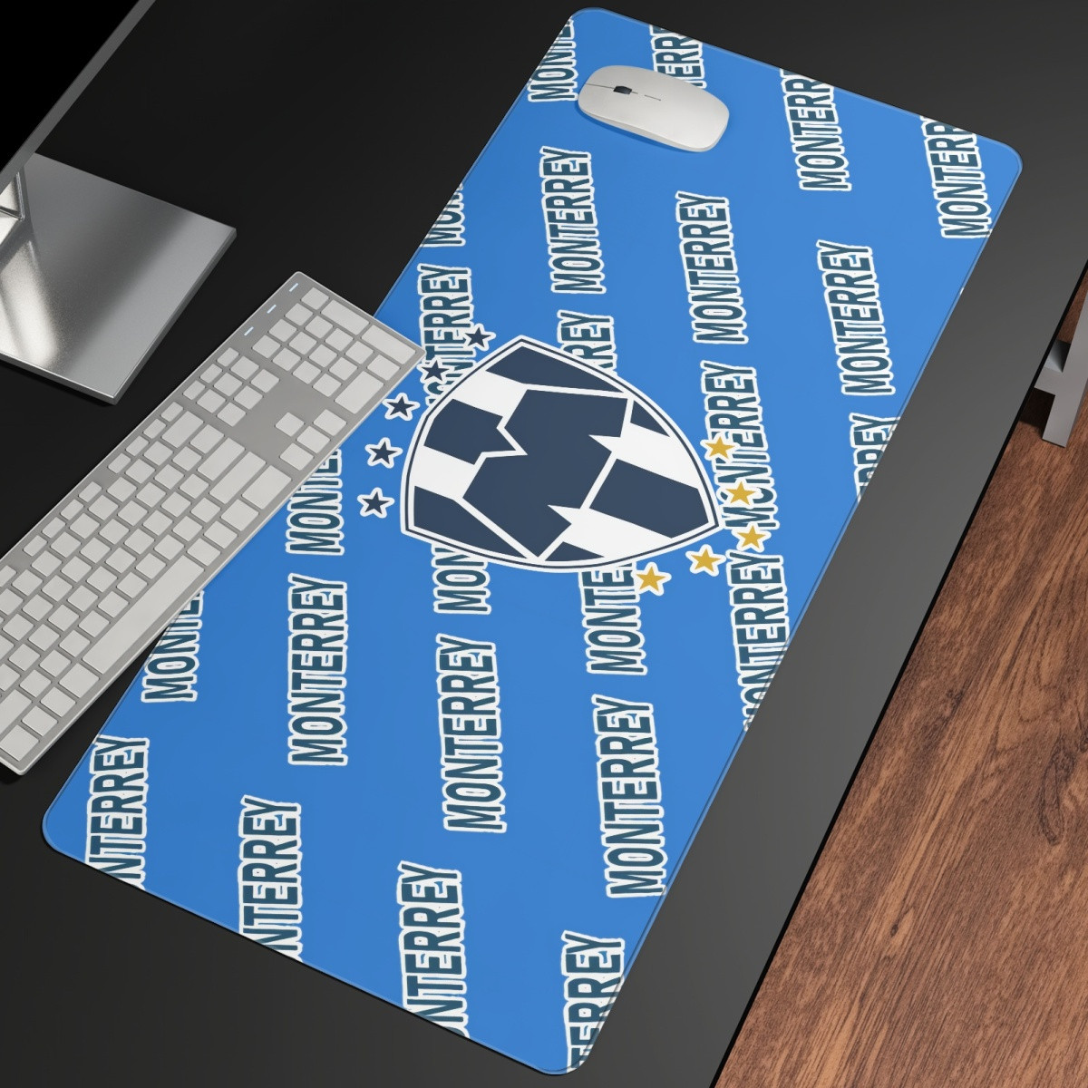 CF Monterrey Large Mouse Pad Computer Keyboard Mat Desk Pad - Monterrey Football Club Medley Monogram Wordmark