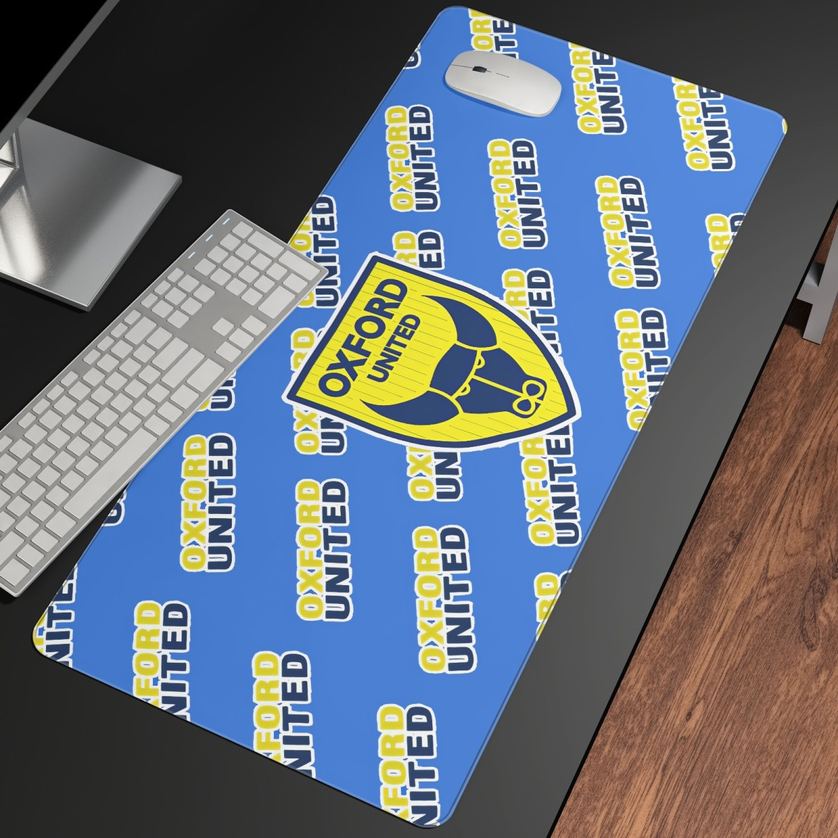 Oxford United FC Large Mouse Pad Computer Keyboard Mat Desk Pad - Oxford Football Club Medley Monogram Wordmark