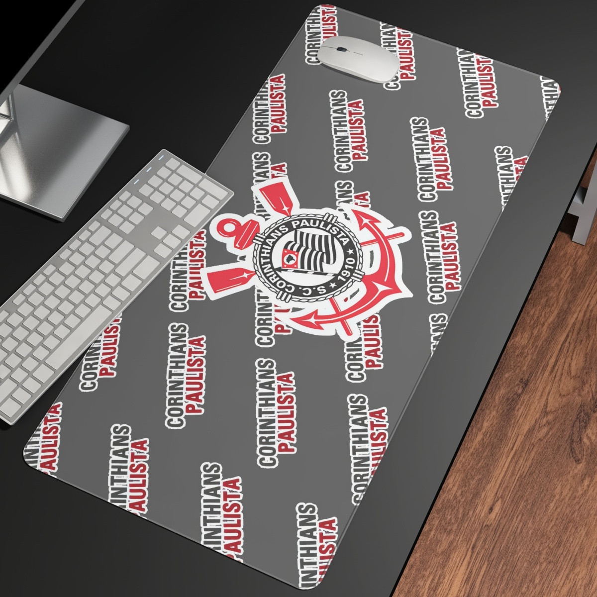 Sport Club Corinthians Paulista Large Mouse Pad Computer Keyboard Mat Desk Pad - Sport Club Corinthians Paulista Football Club Medley Monogram Wordmark