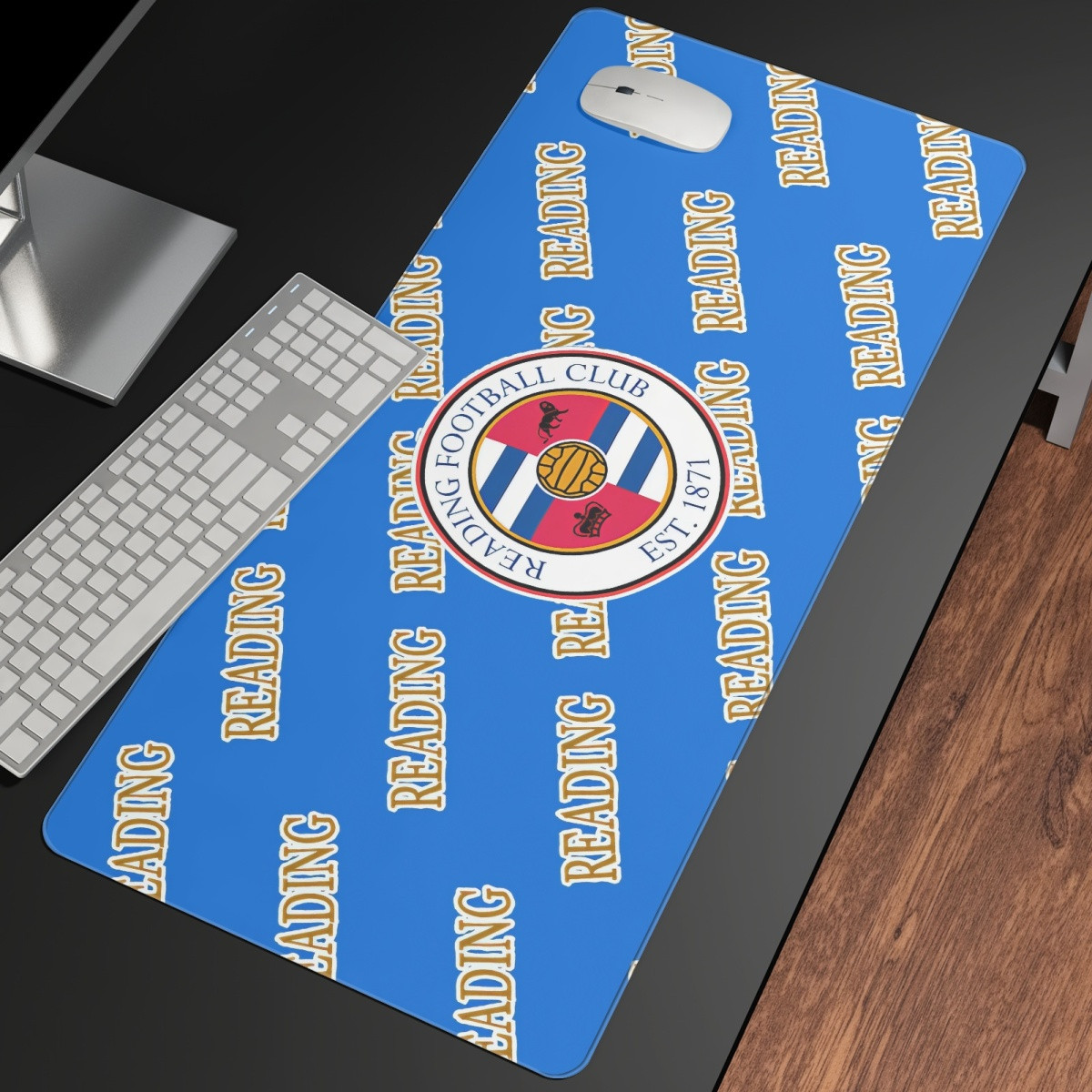 Reading FC Large Mouse Pad Computer Keyboard Mat Desk Pad - Reading Football Club Medley Monogram Wordmark
