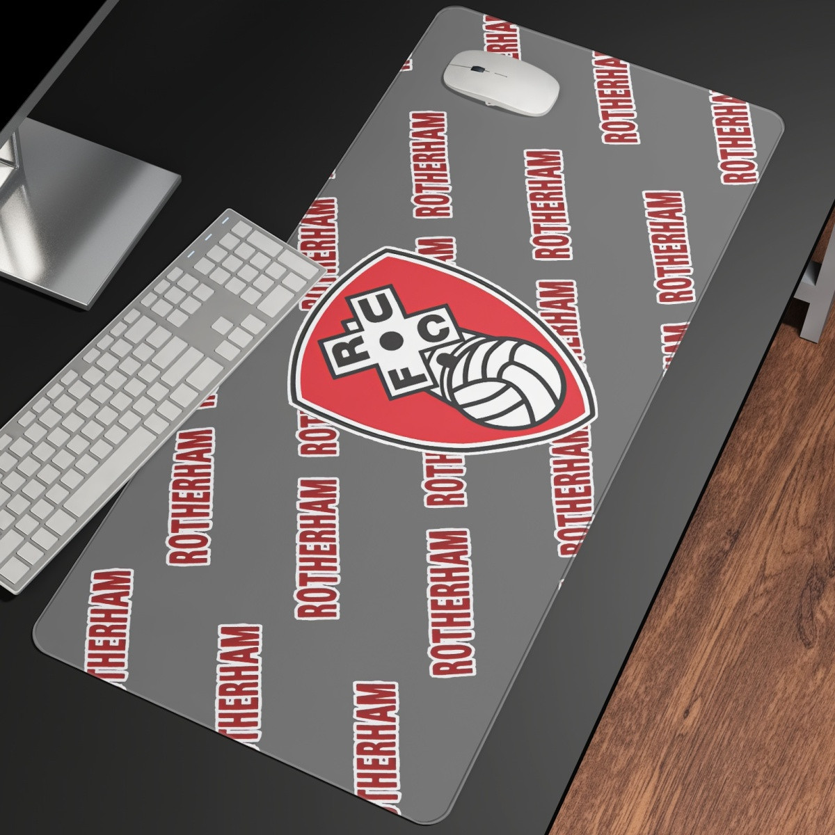 Rotherham United FC Large Mouse Pad Computer Keyboard Mat Desk Pad - Rotherham Football Club Medley Monogram Wordmark