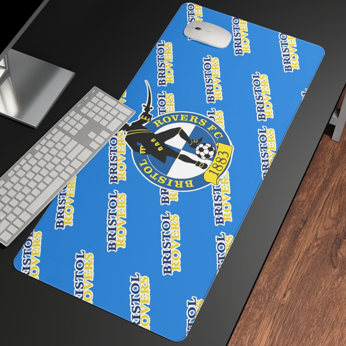 Bristol Rovers FC Large Mouse Pad Computer Keyboard Mat Desk Pad - Rovers Football Club Medley Monogram Wordmark