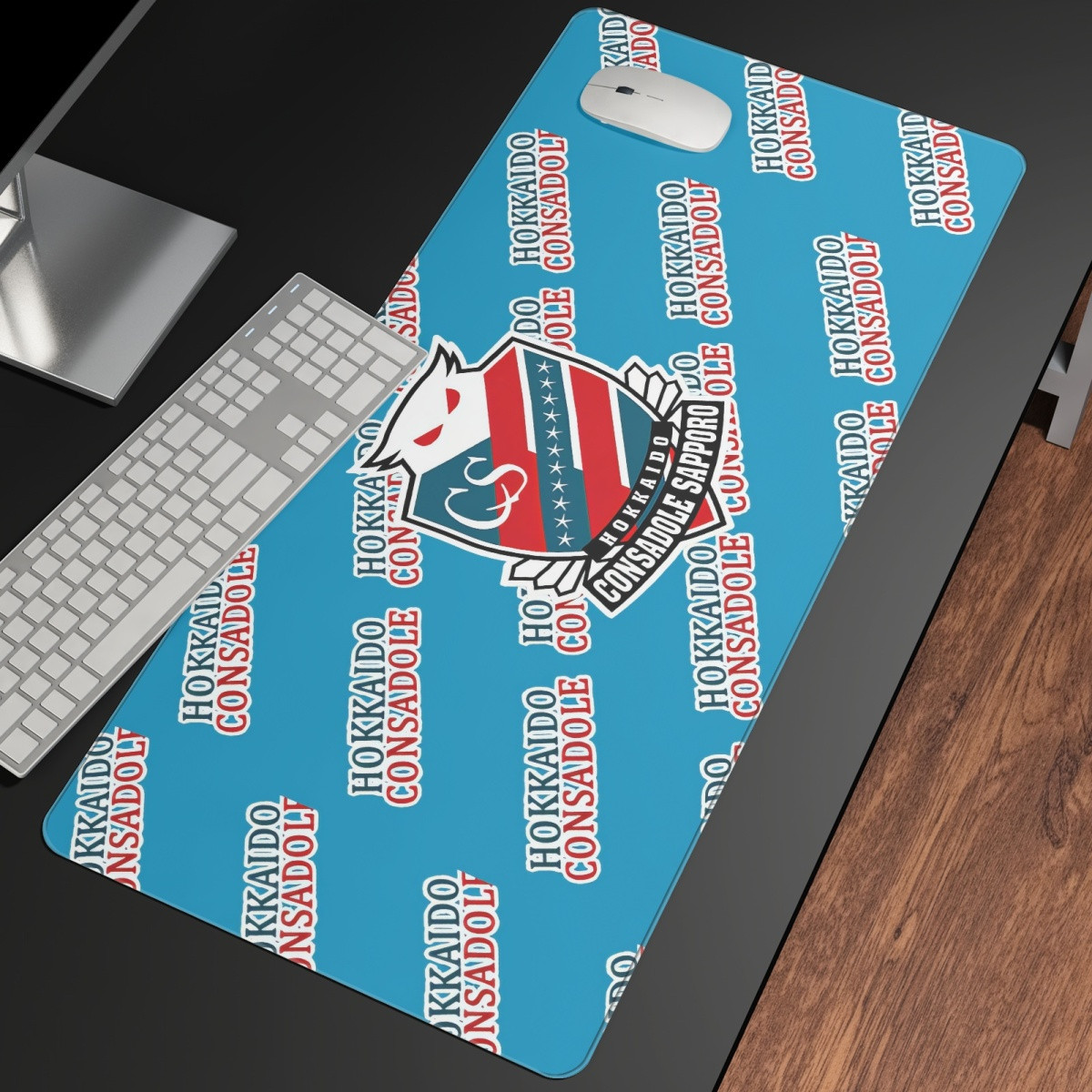 Hokkaido Consadole Sapporo Large Mouse Pad Computer Keyboard Mat Desk Pad - Sapporo Football Club Medley Monogram Wordmark