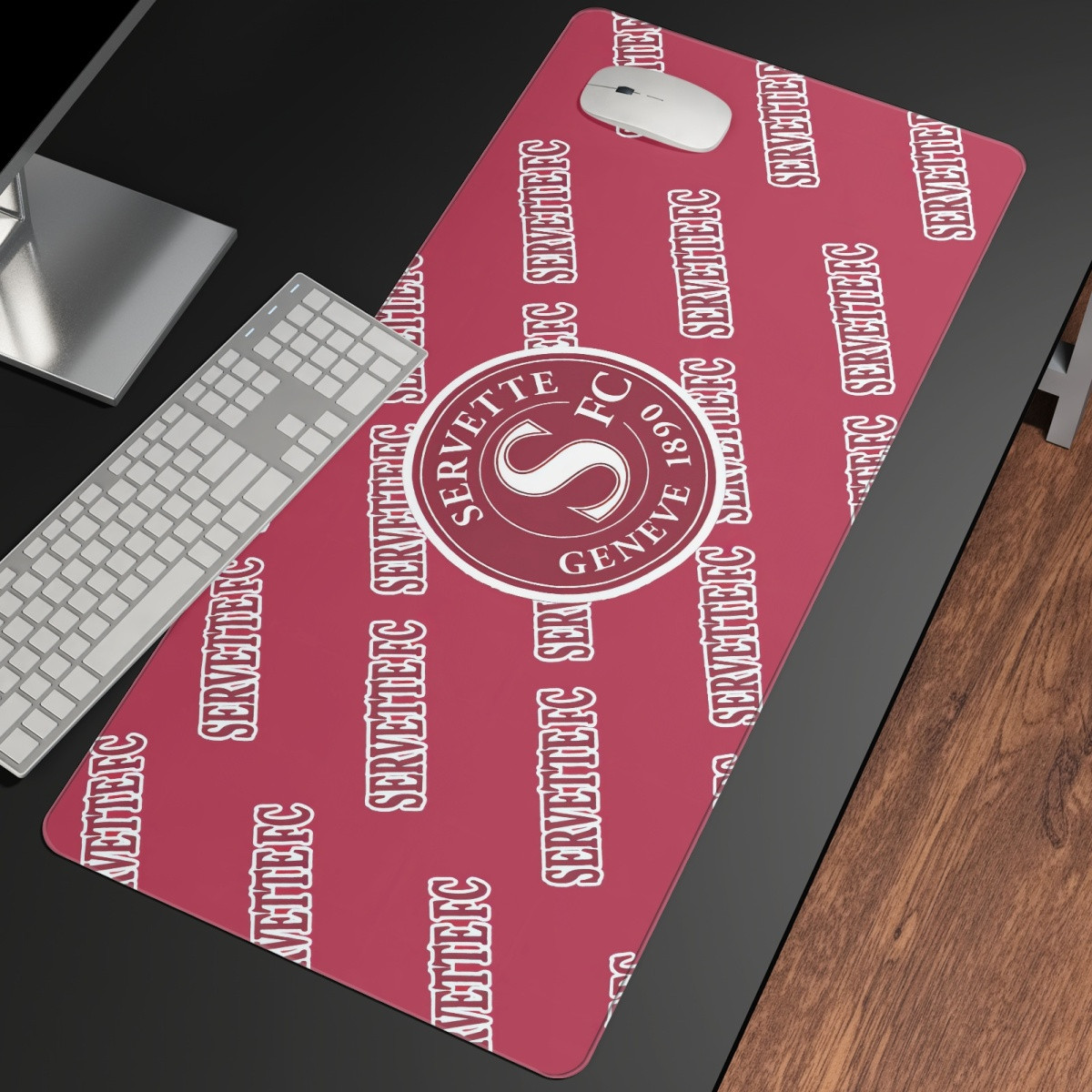 Servette FC Large Mouse Pad Computer Keyboard Mat Desk Pad - Servette Football Club Medley Monogram Wordmark