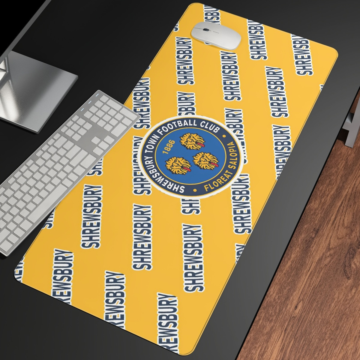 Shrewsbury Town FC Large Mouse Pad Computer Keyboard Mat Desk Pad - Shrewsbury Football Club Medley Monogram Wordmark