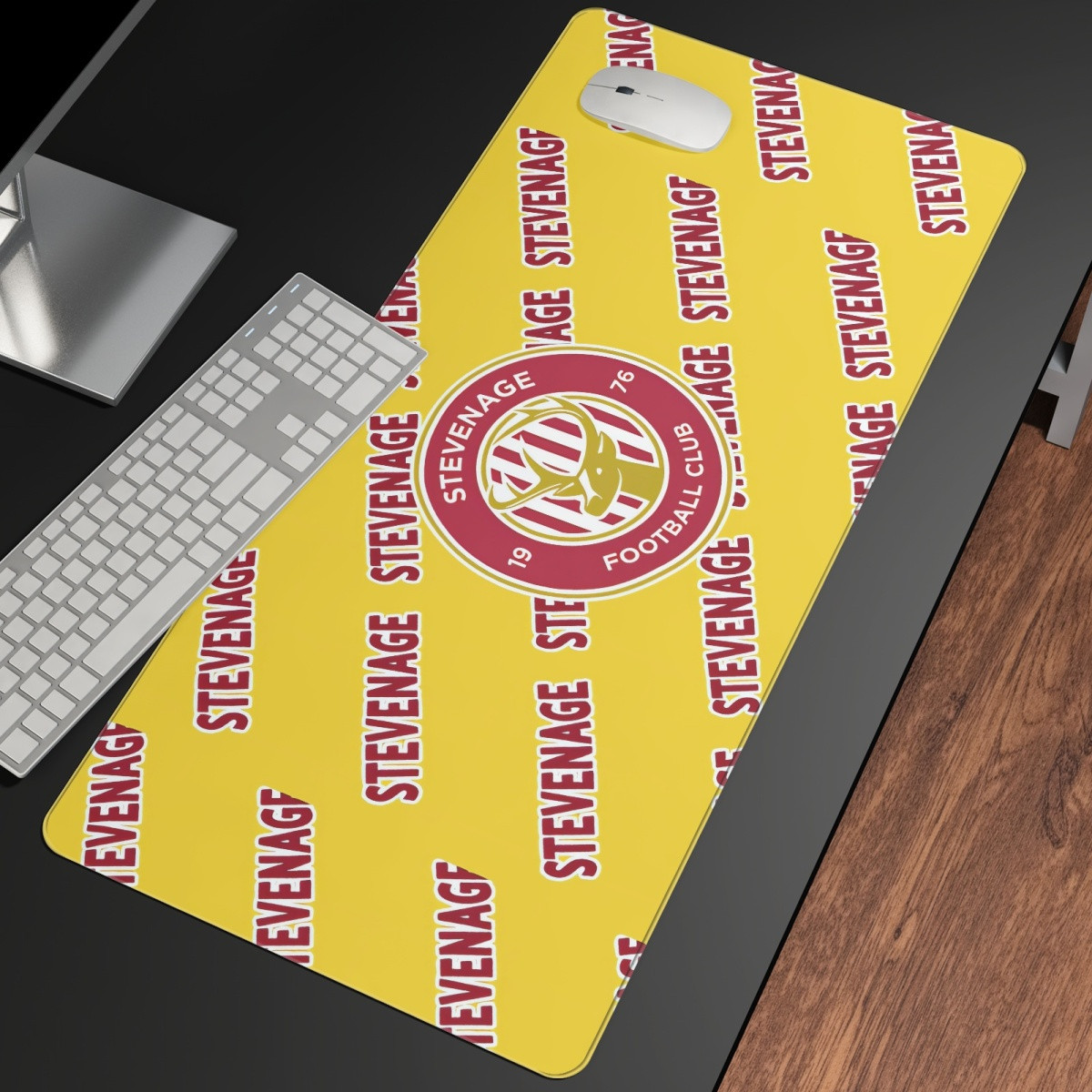 Stevenage FC Large Mouse Pad Computer Keyboard Mat Desk Pad - Stevenage Football Club Medley Monogram Wordmark