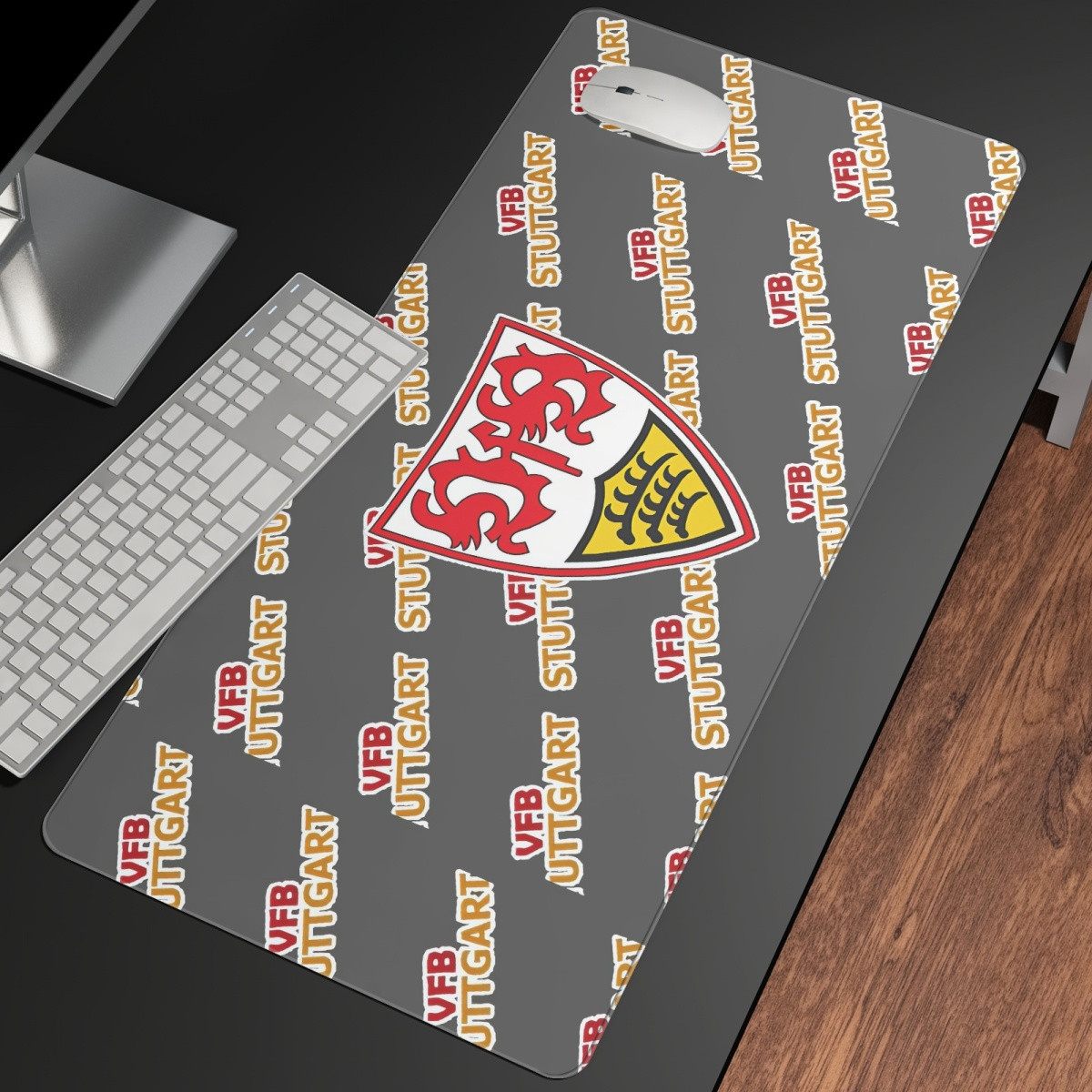 VFB Stuttgart Football Club Large Mouse Pad Computer Keyboard Mat Desk Pad - Stuttgart Football Club Medley Monogram Wordmark