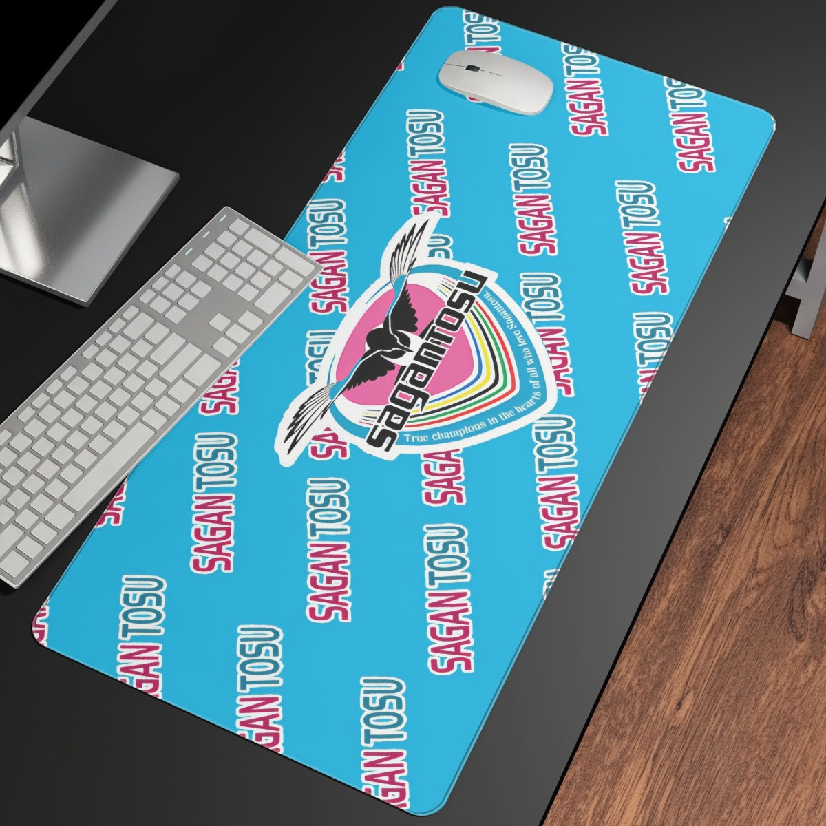 Sagan Tosu Large Mouse Pad Computer Keyboard Mat Desk Pad - Tosu Football Club Medley Monogram Wordmark