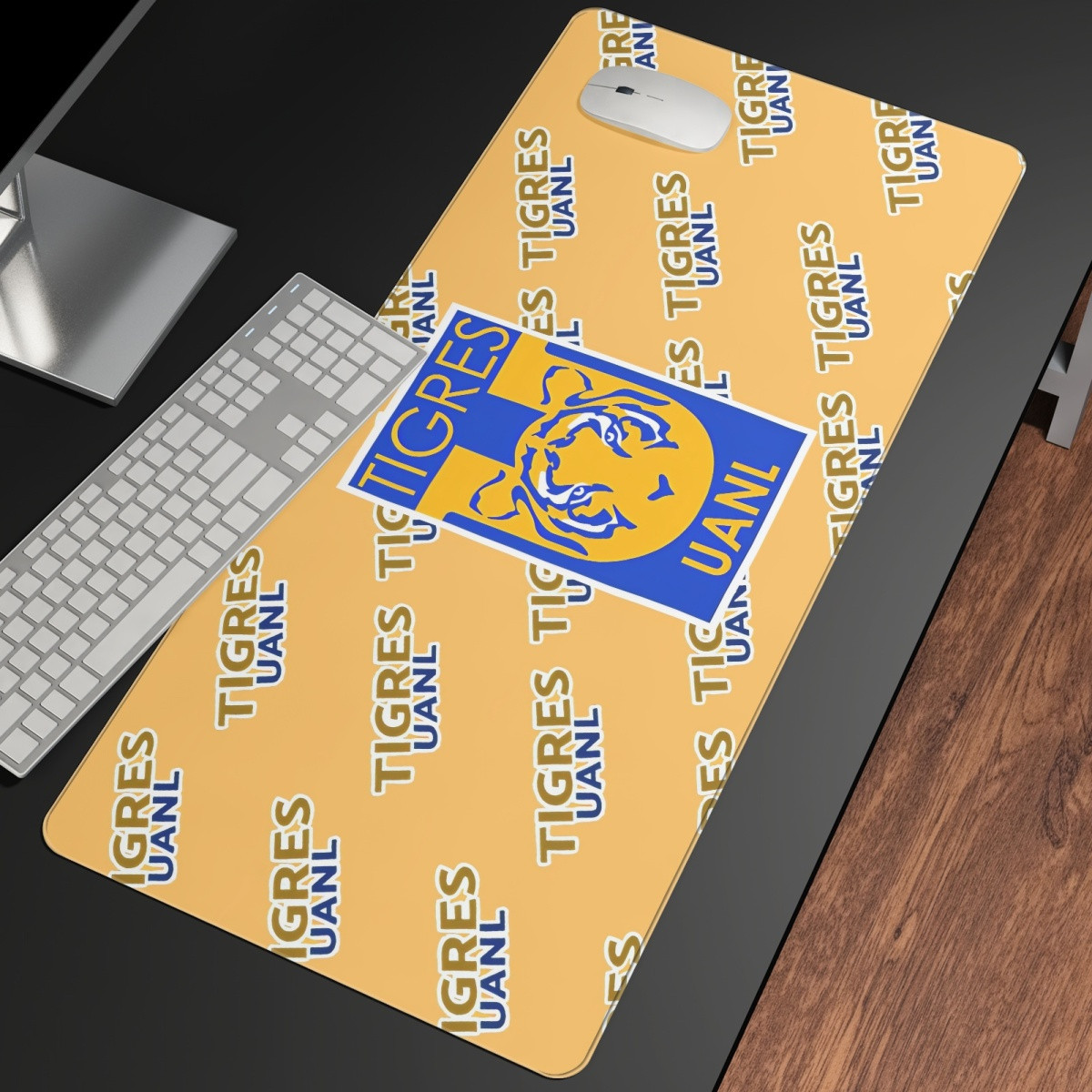Tigres Uanl Large Mouse Pad Computer Keyboard Mat Desk Pad - Uanl Football Club Medley Monogram Wordmark