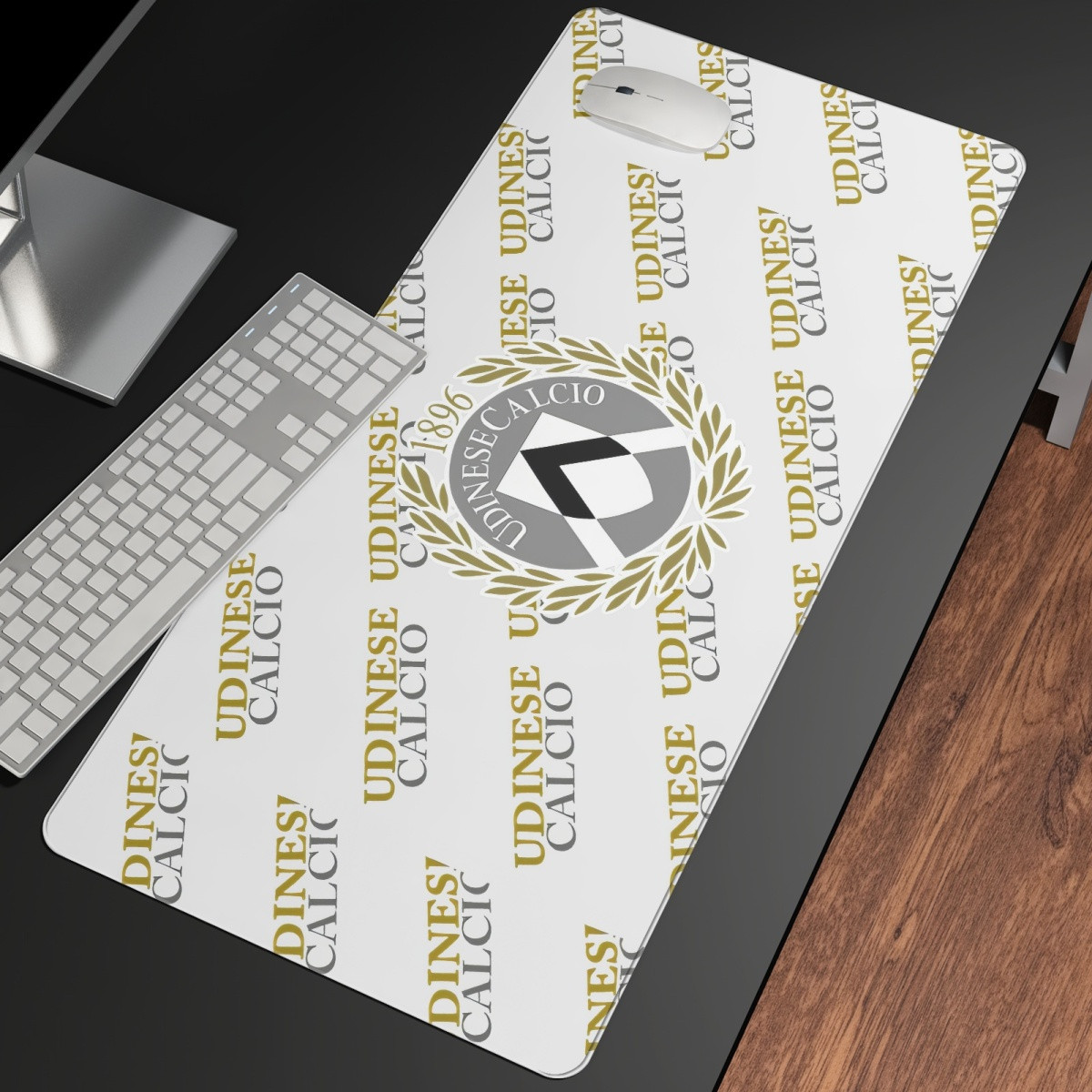 Udinese Calcio Football Club Large Mouse Pad Computer Keyboard Mat Desk Pad - Udinese Football Club Medley Monogram Wordmark