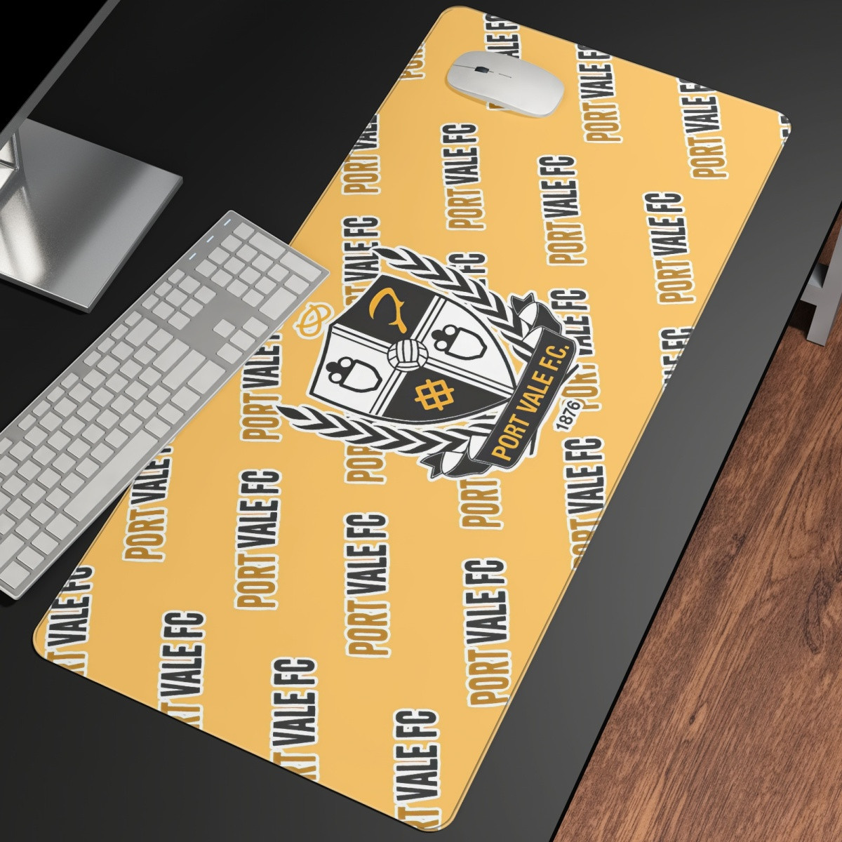 Port Vale FC Large Mouse Pad Computer Keyboard Mat Desk Pad - Vale Football Club Medley Monogram Wordmark