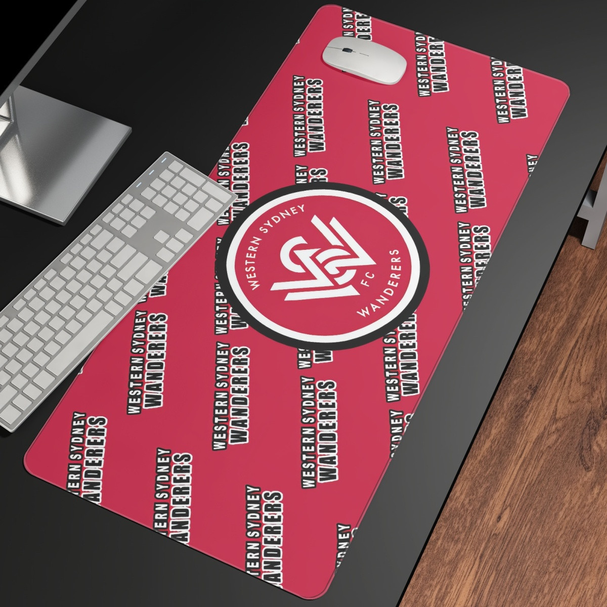 Western Sydney Wanderers FC Large Mouse Pad Computer Keyboard Mat Desk Pad - Western Sydney Football Club Medley Monogram Wordmark
