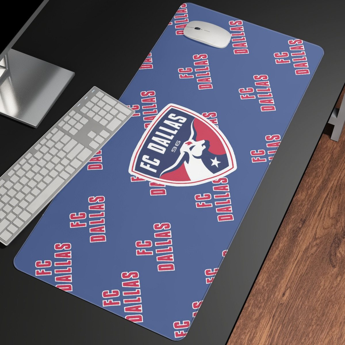 MLS FC Dallas Large Mouse Pad Computer Keyboard Mat Desk Pad - Dallas Football Club Medley Monogram Wordmark
