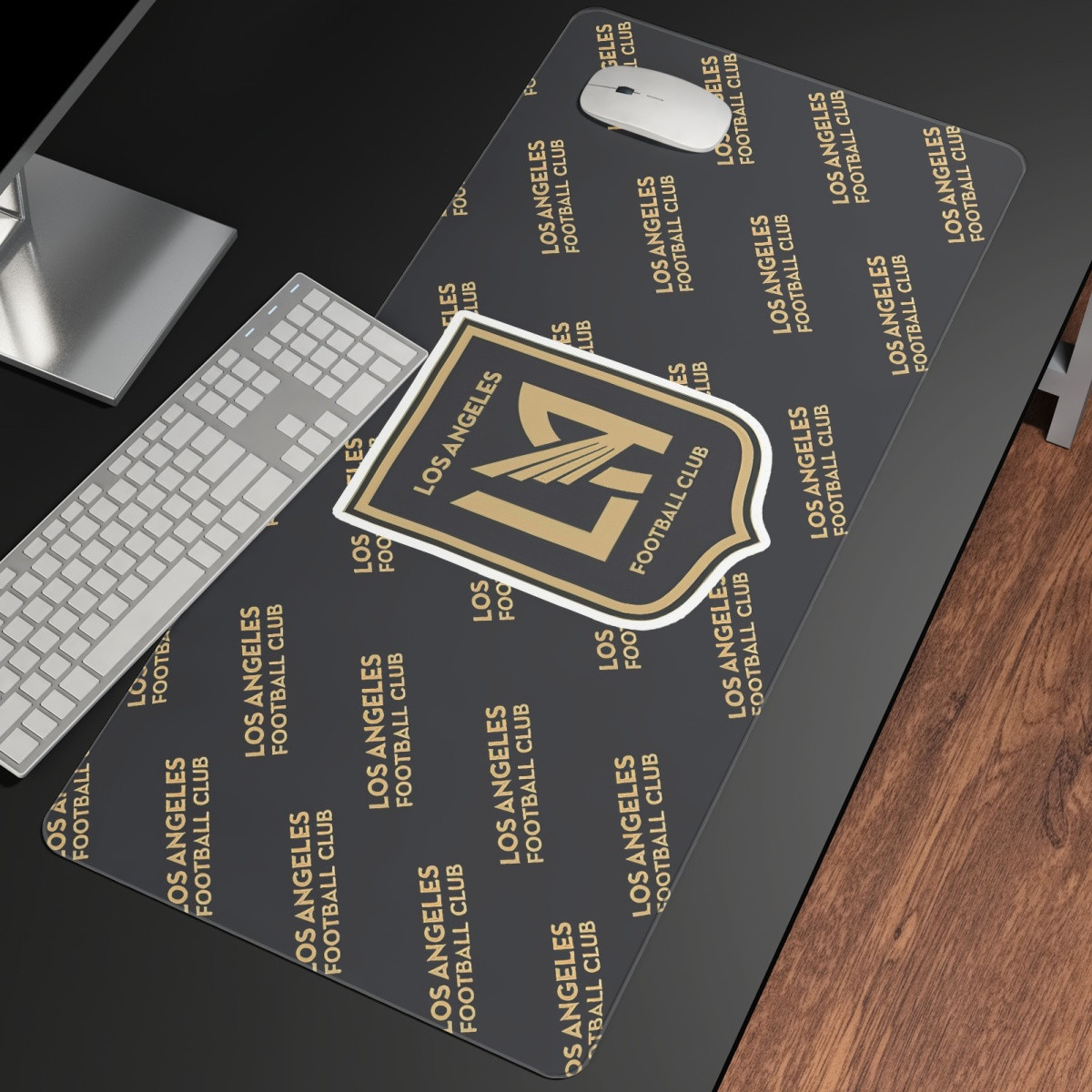 MLS Los Angeles FC Large Mouse Pad Computer Keyboard Mat Desk Pad - Los Angeles Football Club Medley Monogram Wordmark