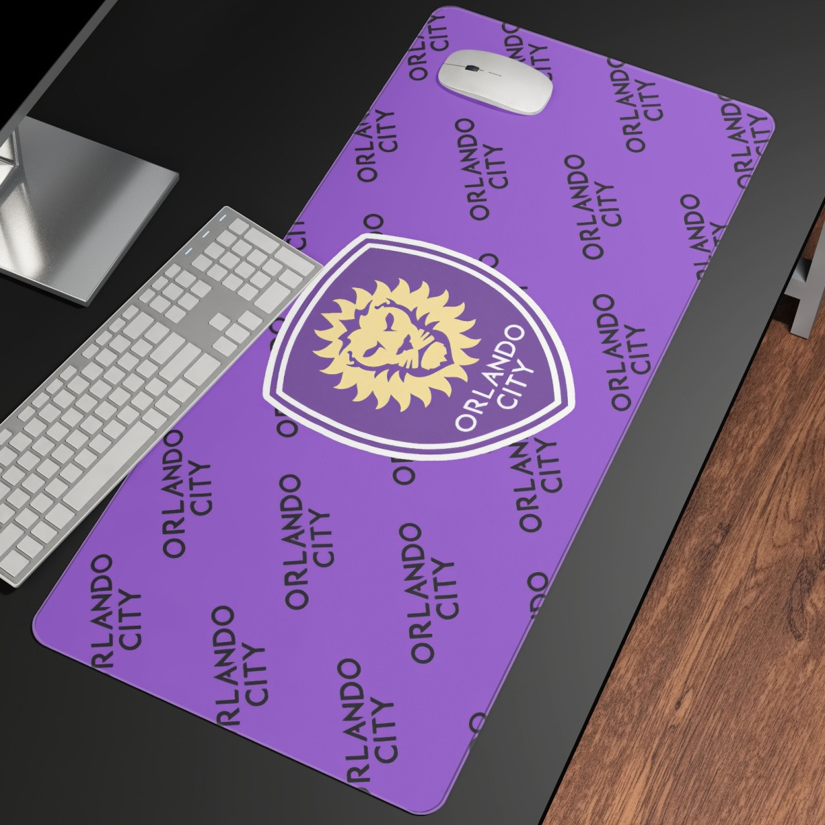 MLS Orlando City SC Large Mouse Pad Computer Keyboard Mat Desk Pad - Orlando City Soccer Club Medley Monogram Wordmark