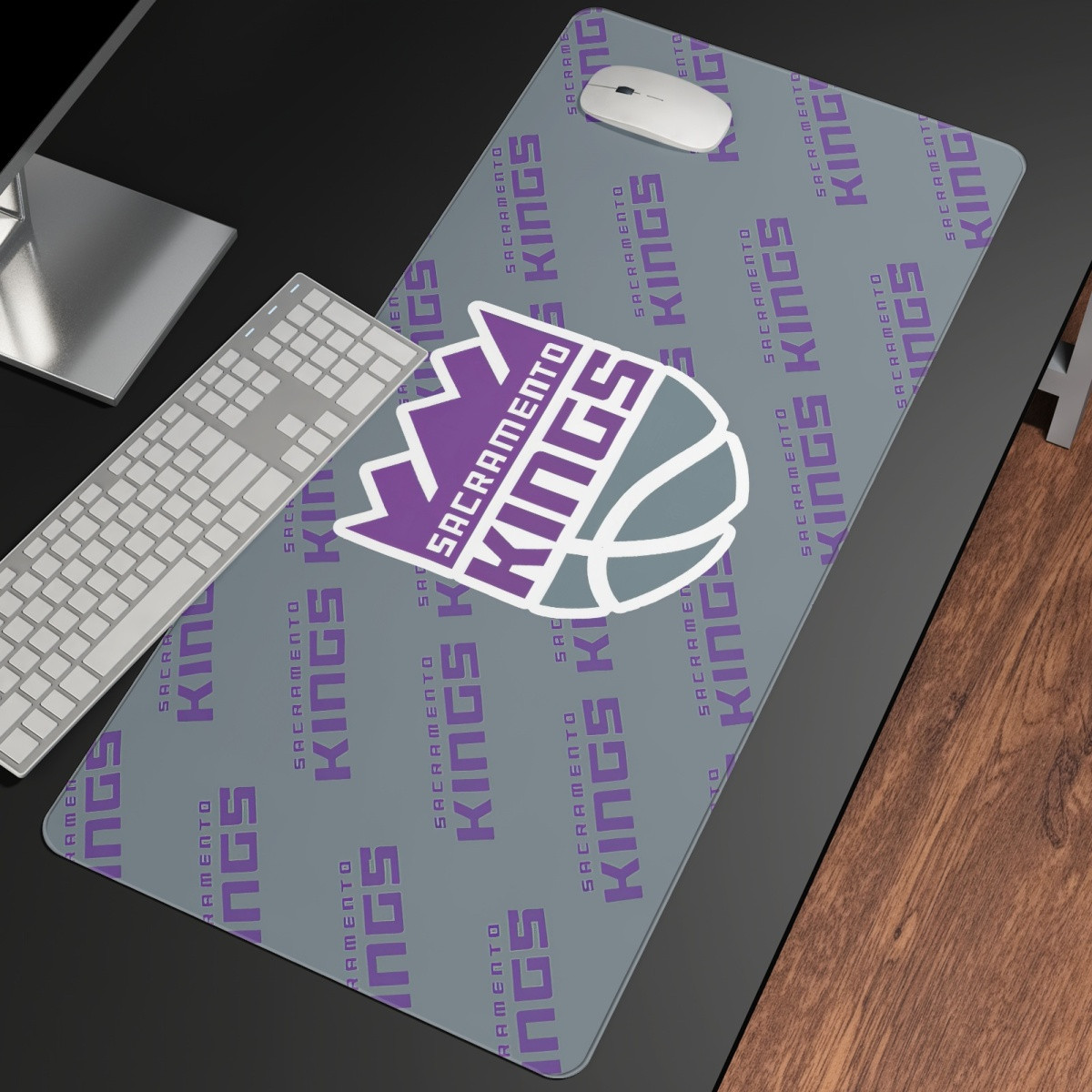 NBA Sacramento Kings Large Mouse Pad Computer Keyboard Mat Desk Pad - Sacramento Kings Medley Monogram Wordmark