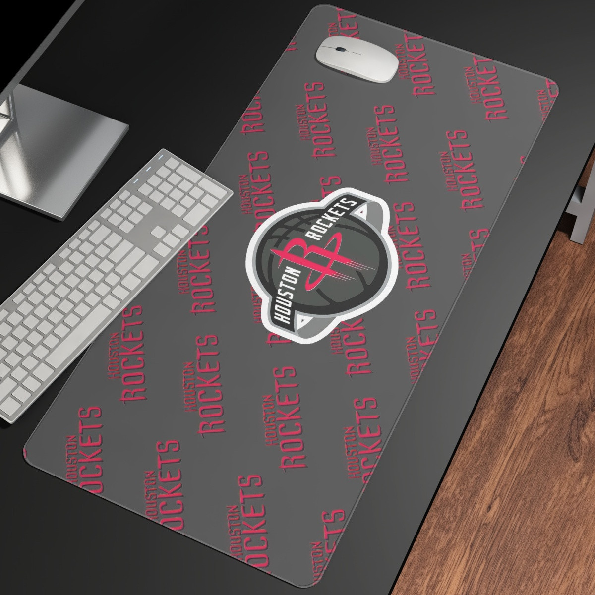NBA Houston Rockets Large Mouse Pad Computer Keyboard Mat Desk Pad - Houston Rockets Medley Monogram Wordmark