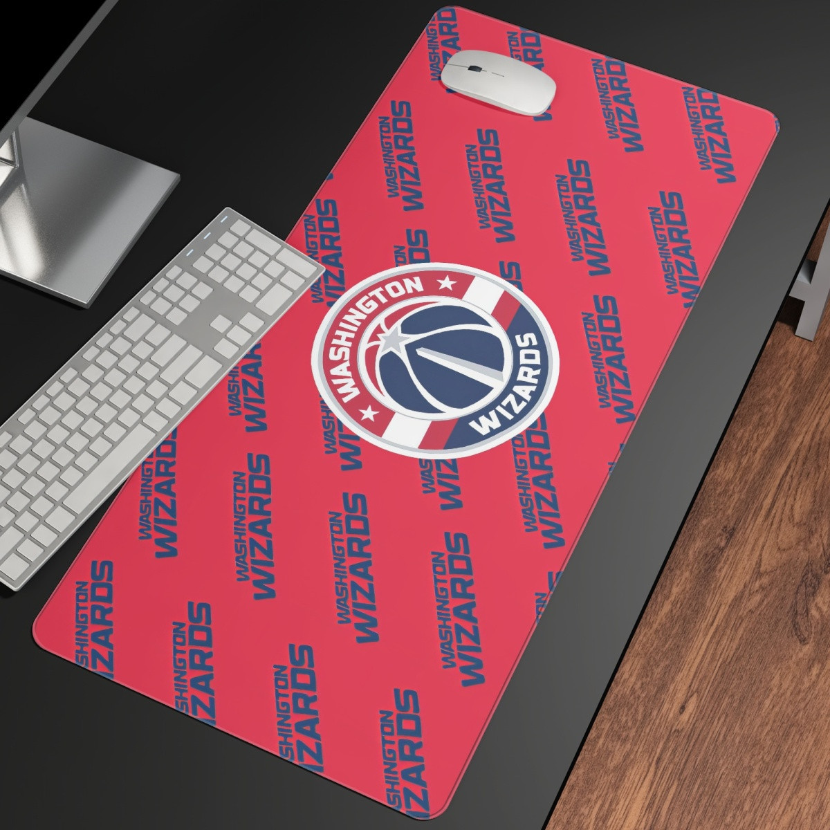 NBA Washington Wizards Large Mouse Pad Computer Keyboard Mat Desk Pad - Washington Wizards Medley Monogram Wordmark