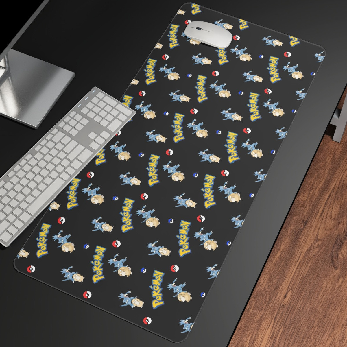 Pokemon Large Mouse Pad Computer Keyboard Mat Desk Pad - Psyduck Golduck Evolution Cartoon Art Series