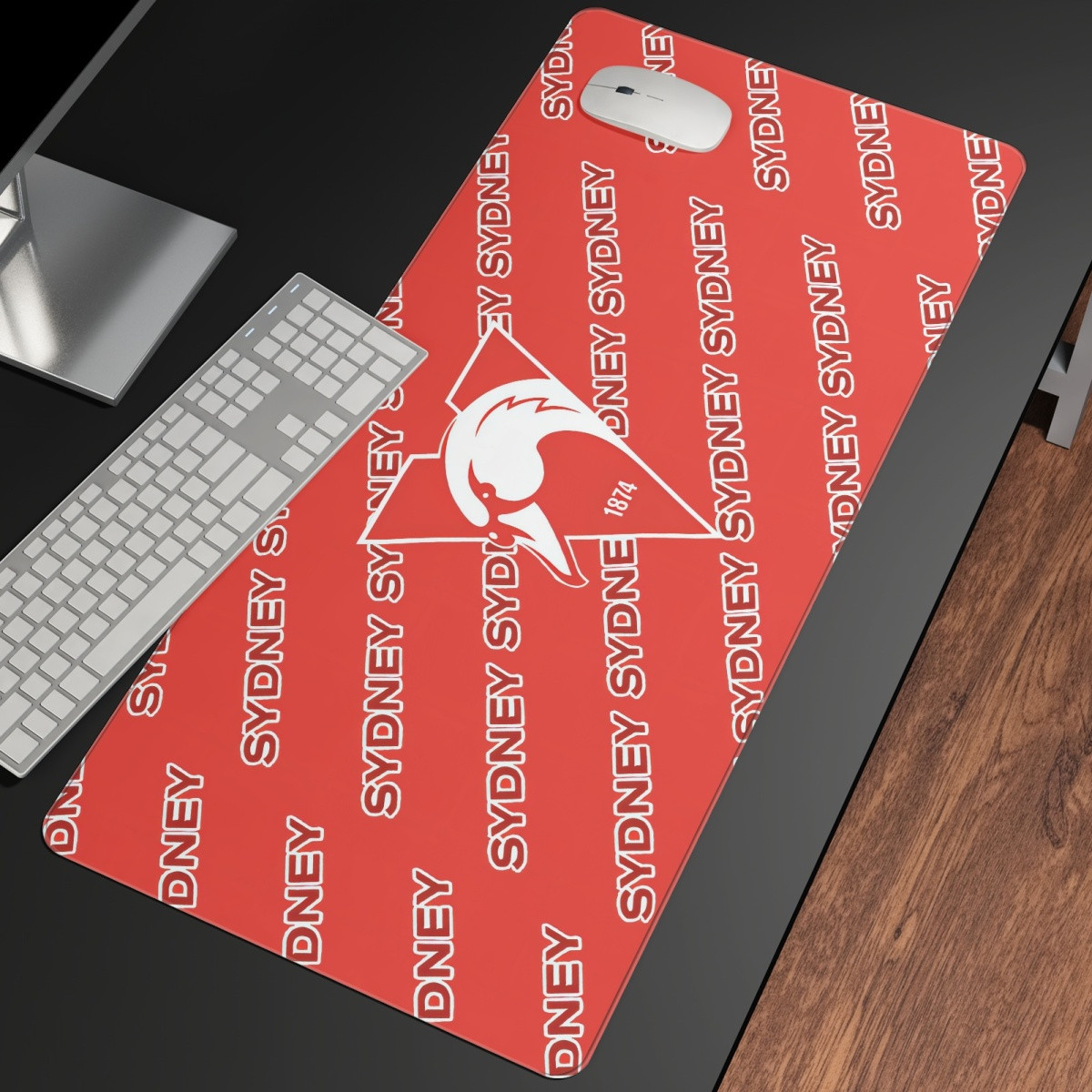 Sydney Swans Football Club Large Mouse Pad Computer Keyboard Mat Desk Pad - Swans Football Club Medley Monogram Wordmark