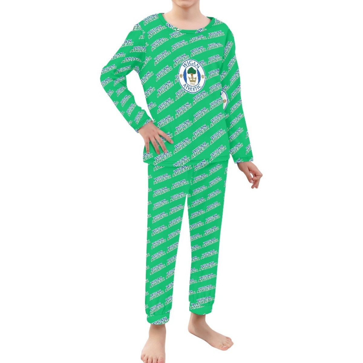 Wigan Athletic FC Pajamas Pyjamas - Wigan Football Club Medley Monogram Wordmark
