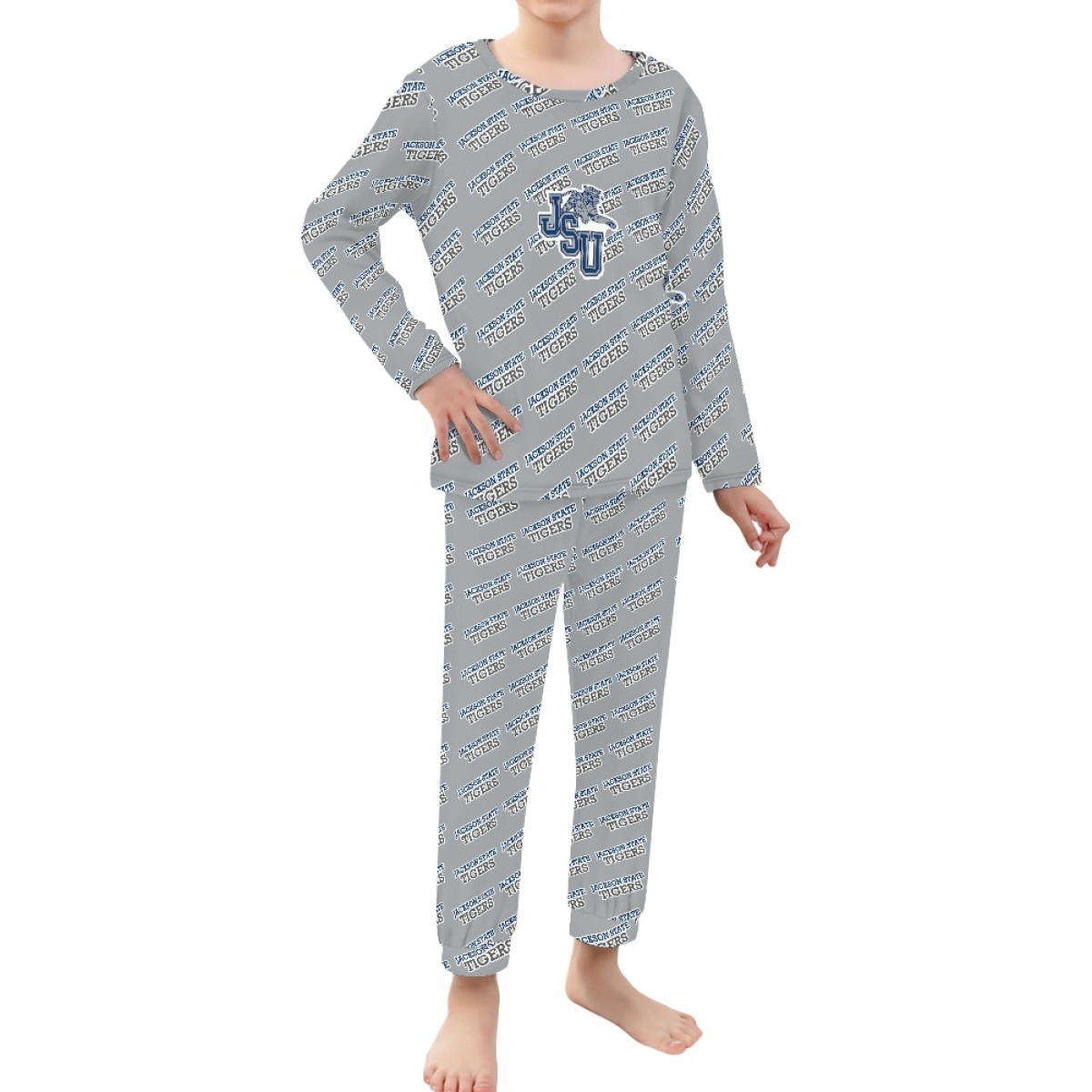 Jackson State Tigers Pajamas Pyjamas - Jackson State University Tigers College Football Medley Monogram Wordmark