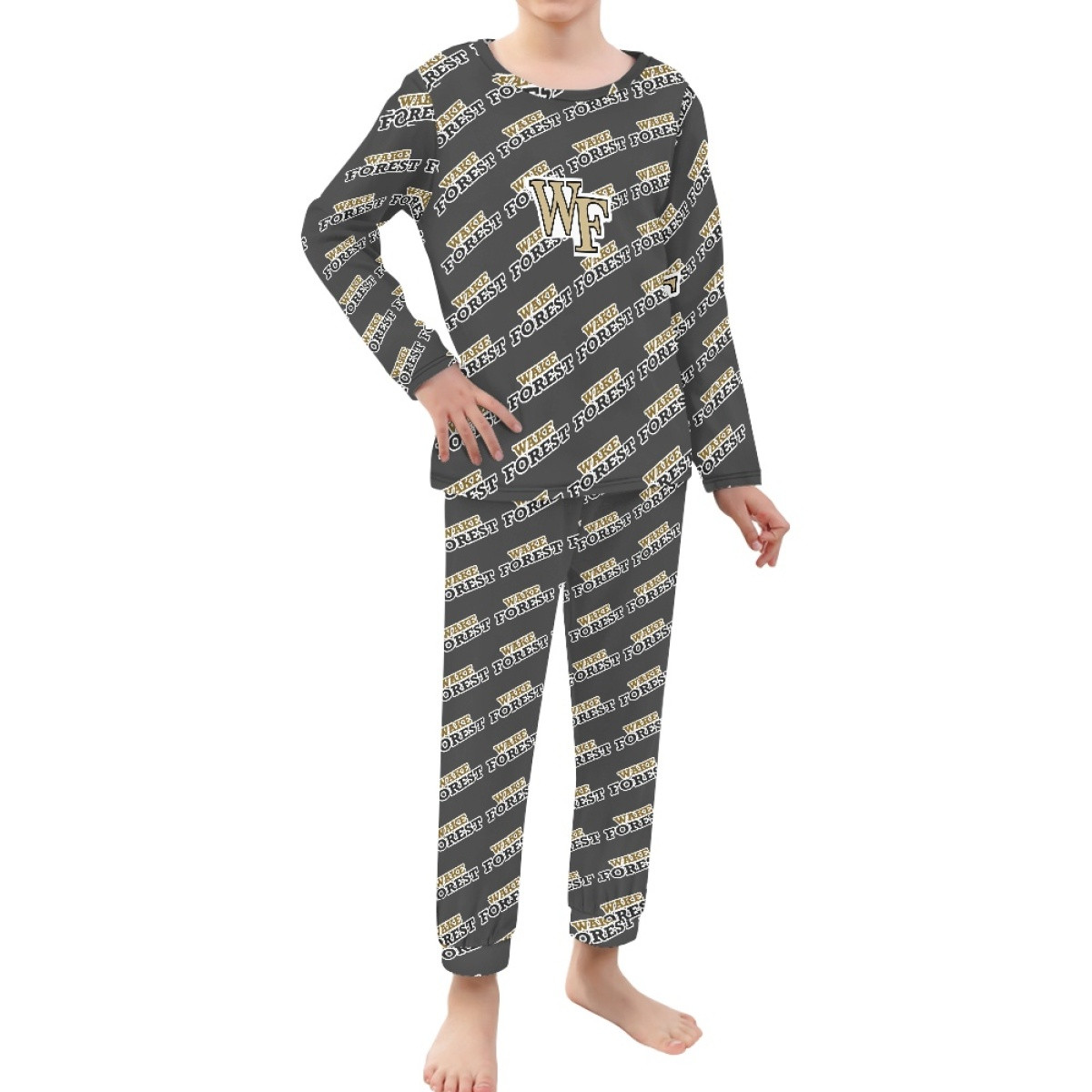 Wake Forest Demon Deacons Pajamas Pyjamas - Wake Forest Demon Deacons College Football Medley Monogram Wordmark