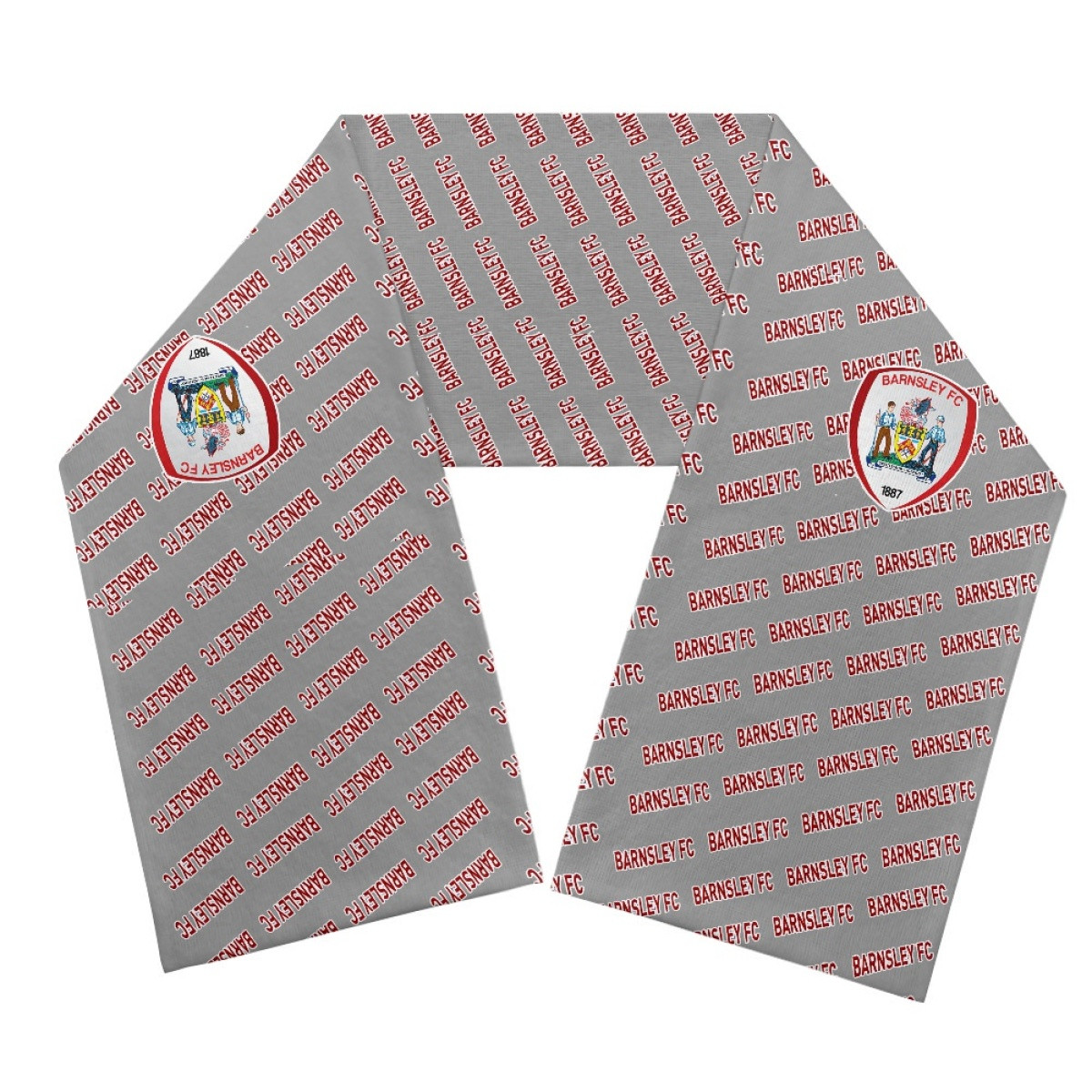 Barnsley FC Scarf Knitted - Barnsley Football Club Medley Monogram Wordmark
