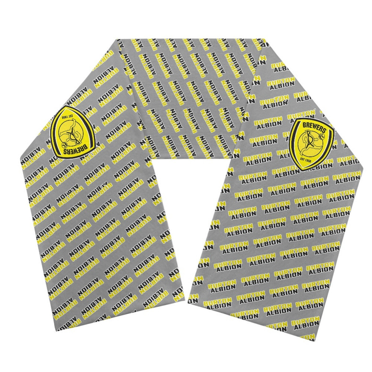 Burton Albion FC Scarf Knitted - Albion Football Club Medley Monogram Wordmark