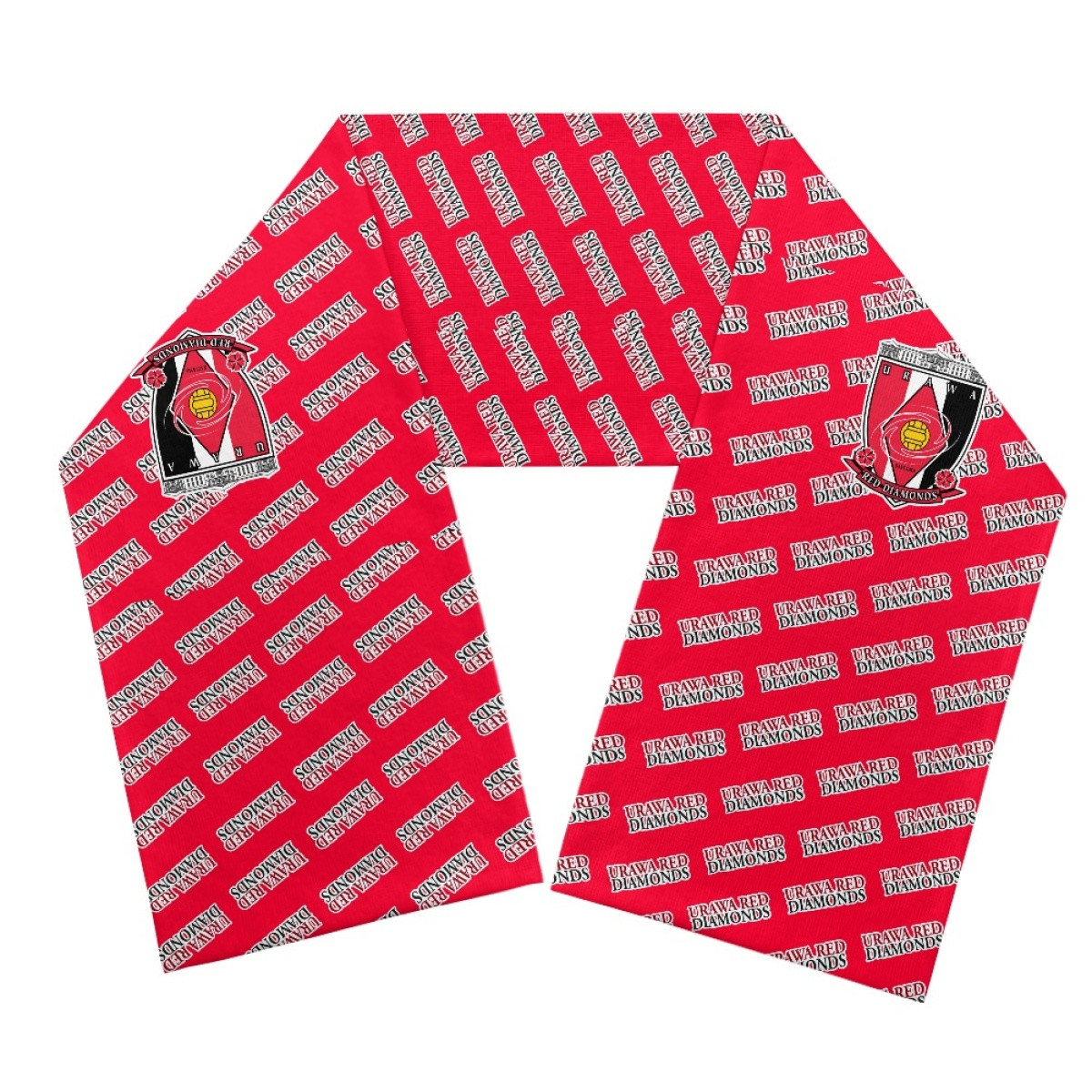 Urawa Red Diamonds Scarf Knitted - Diamonds Football Club Medley Monogram Wordmark
