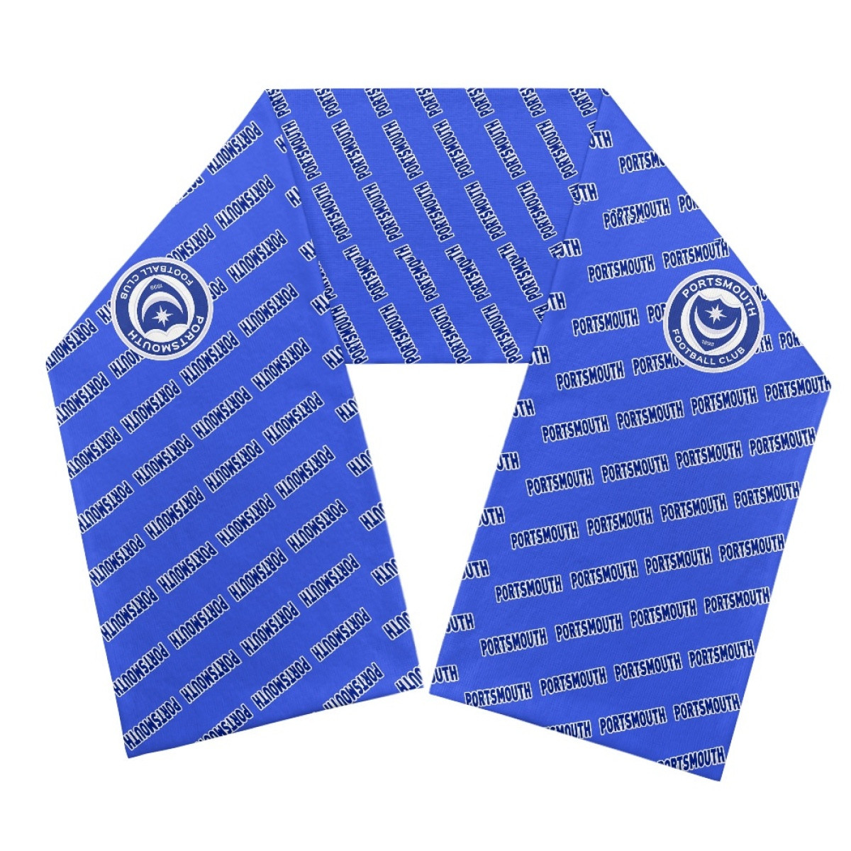 Portsmouth FC Scarf Knitted - Portsmouth Football Club Medley Monogram Wordmark