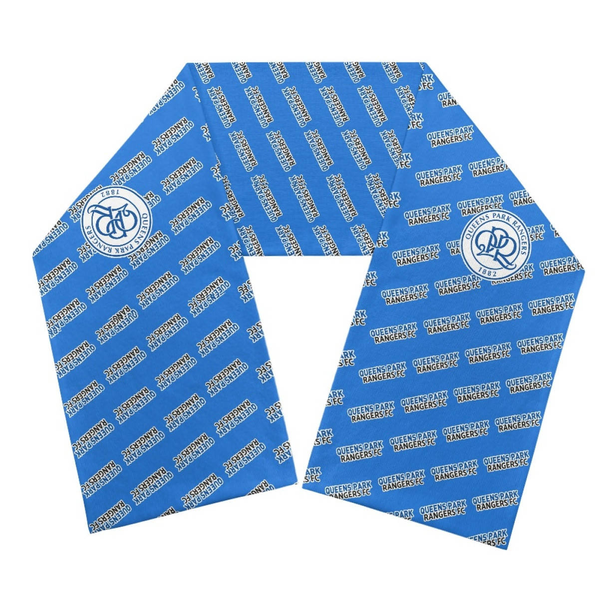 Queens Park Rangers FC Scarf Knitted - Queens Football Club Medley Monogram Wordmark
